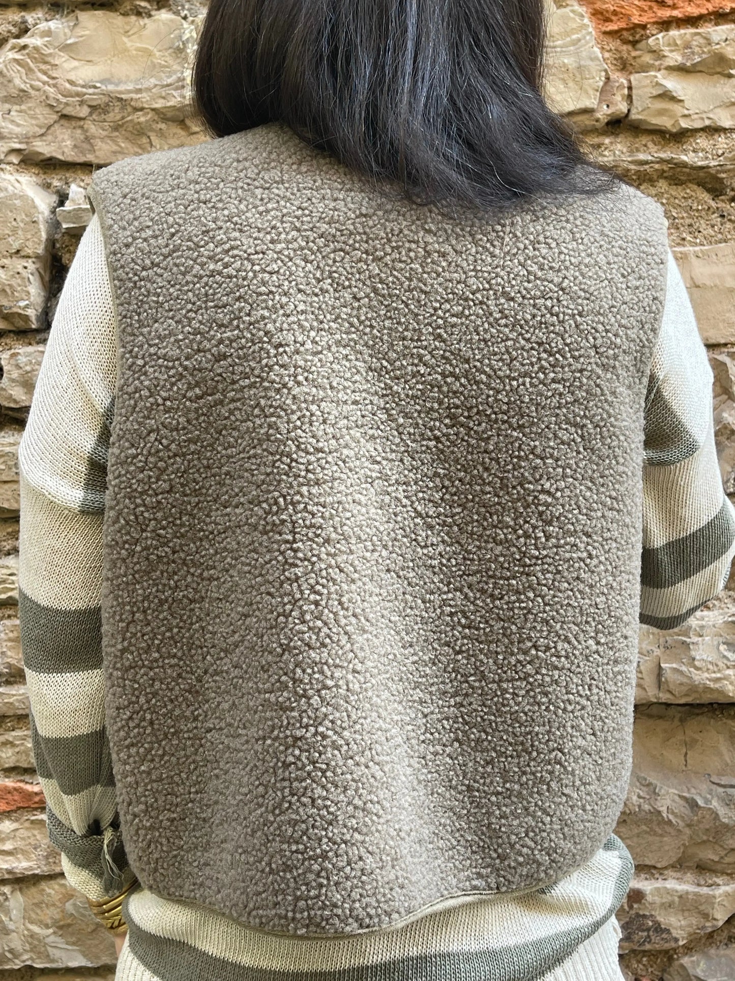 Gilet TEDDY - Kaki Marguerite