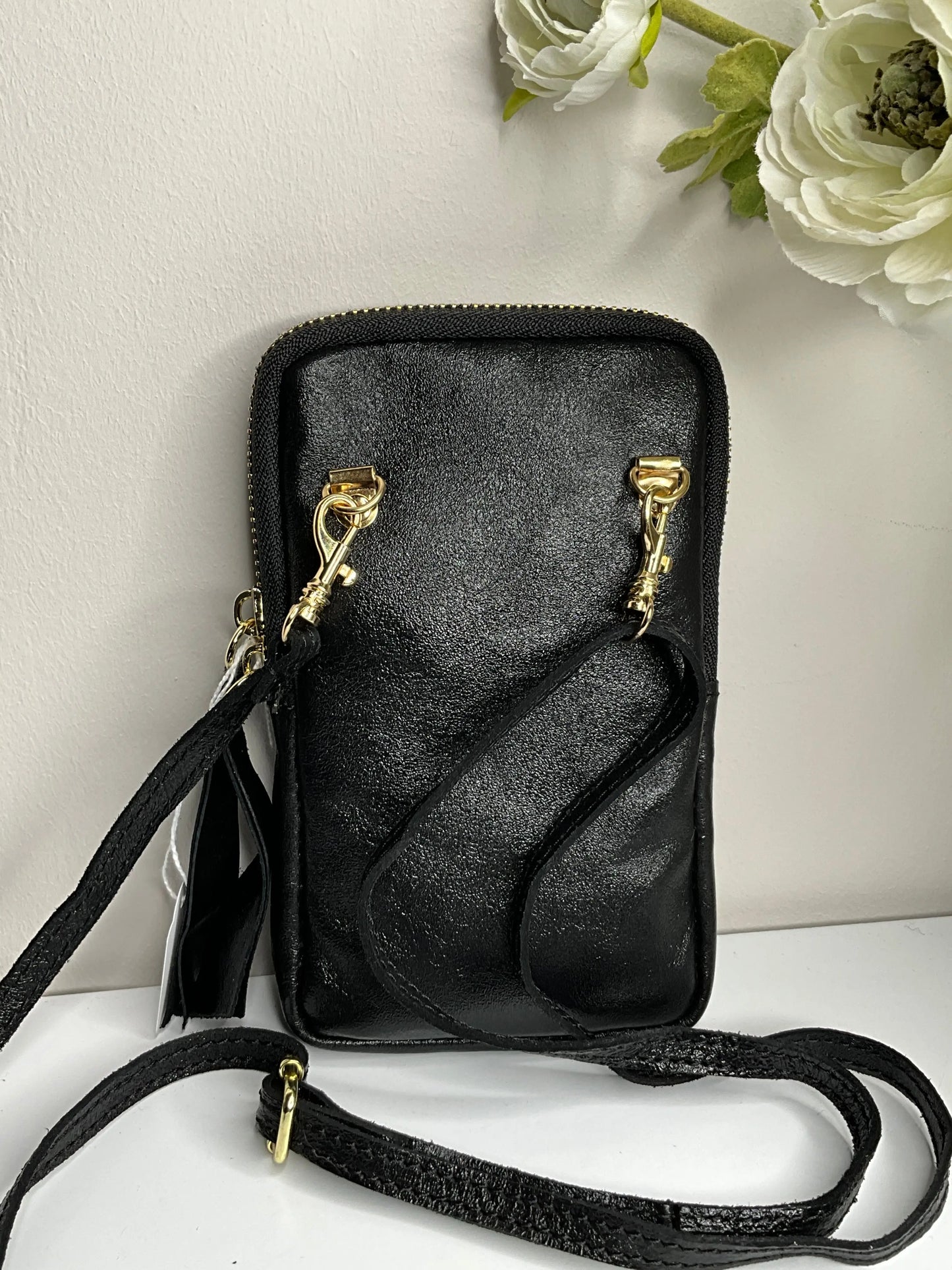 Pochette téléphone HARRY - Noir Marguerite