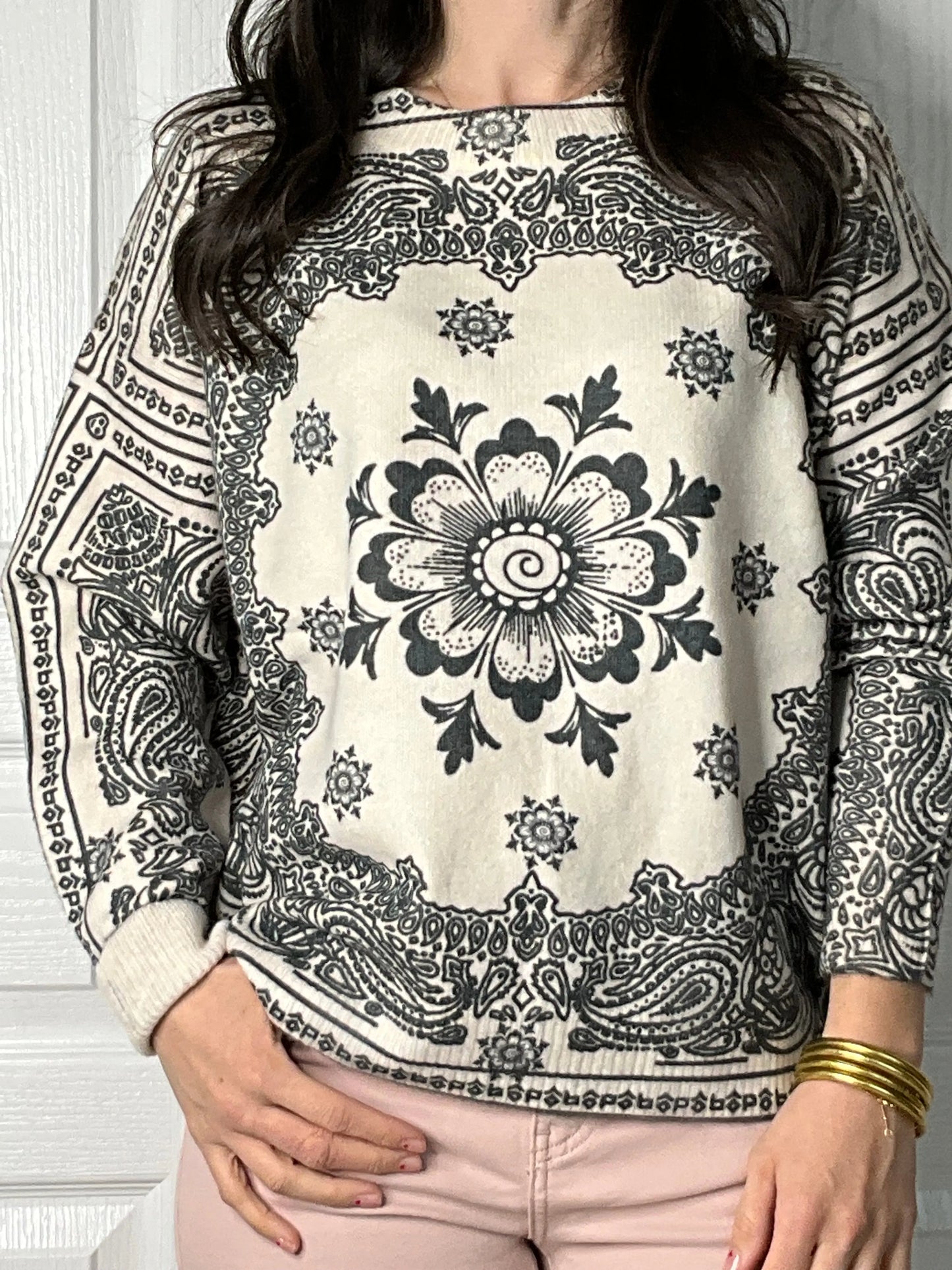 Pull BANDANA Blanc cassé Marguerite
