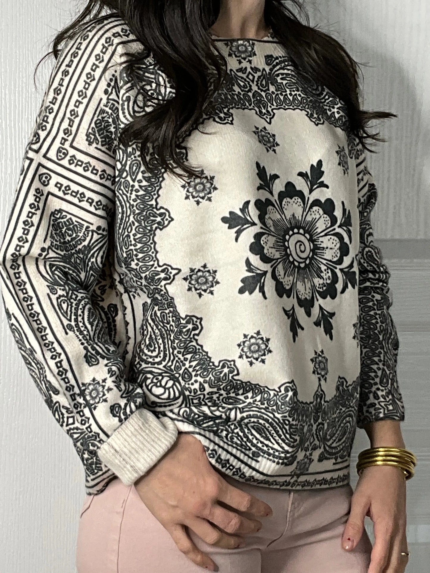 Pull BANDANA Blanc cassé Marguerite