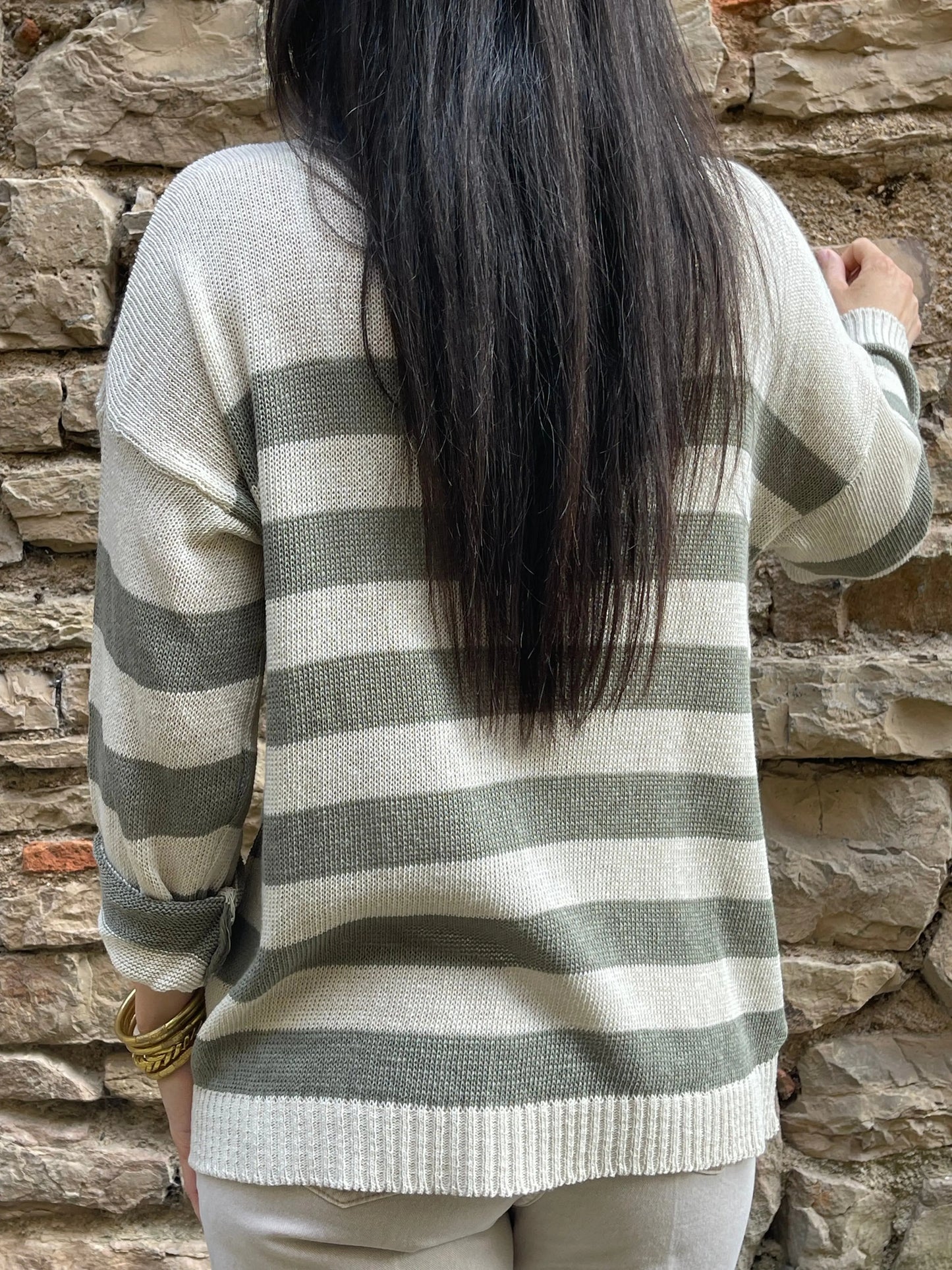 Pull MARIN - Kaki Marguerite