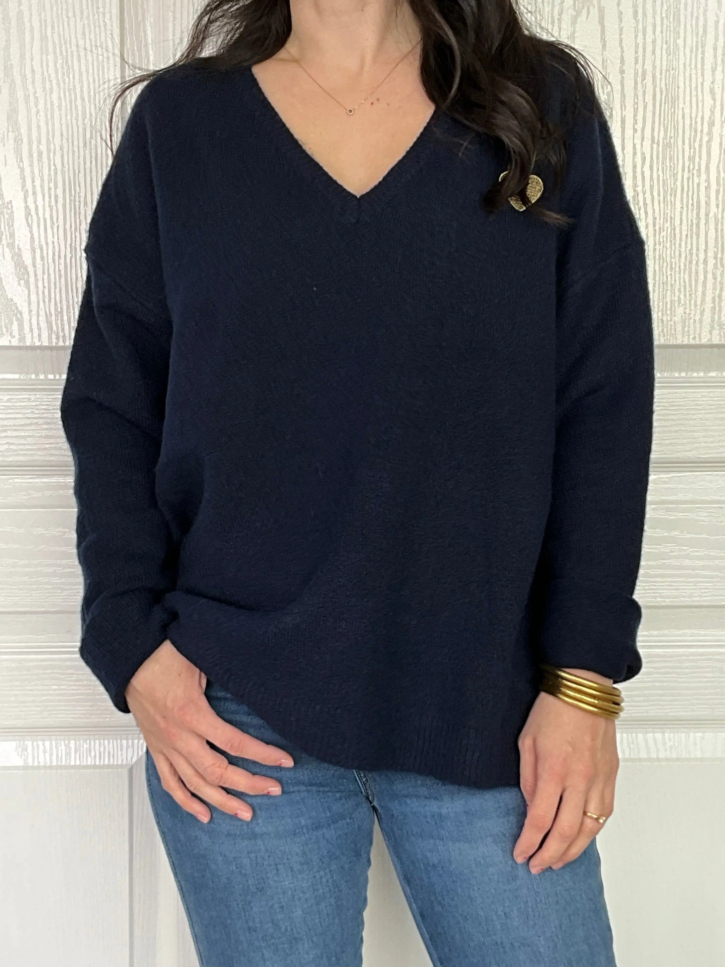 Pull POLYNE Bleu marine Marguerite