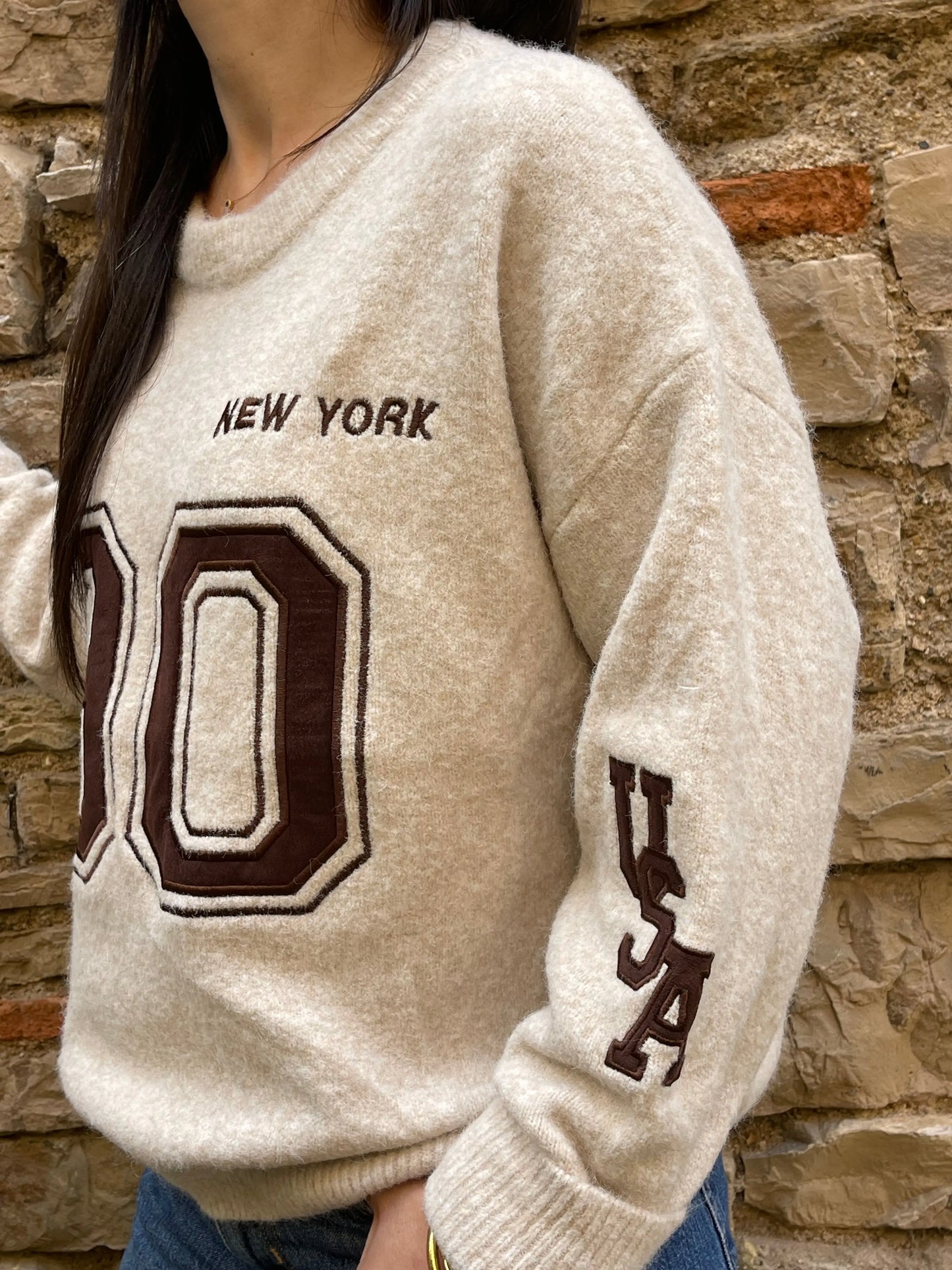 Pull USA - Ecru Marguerite