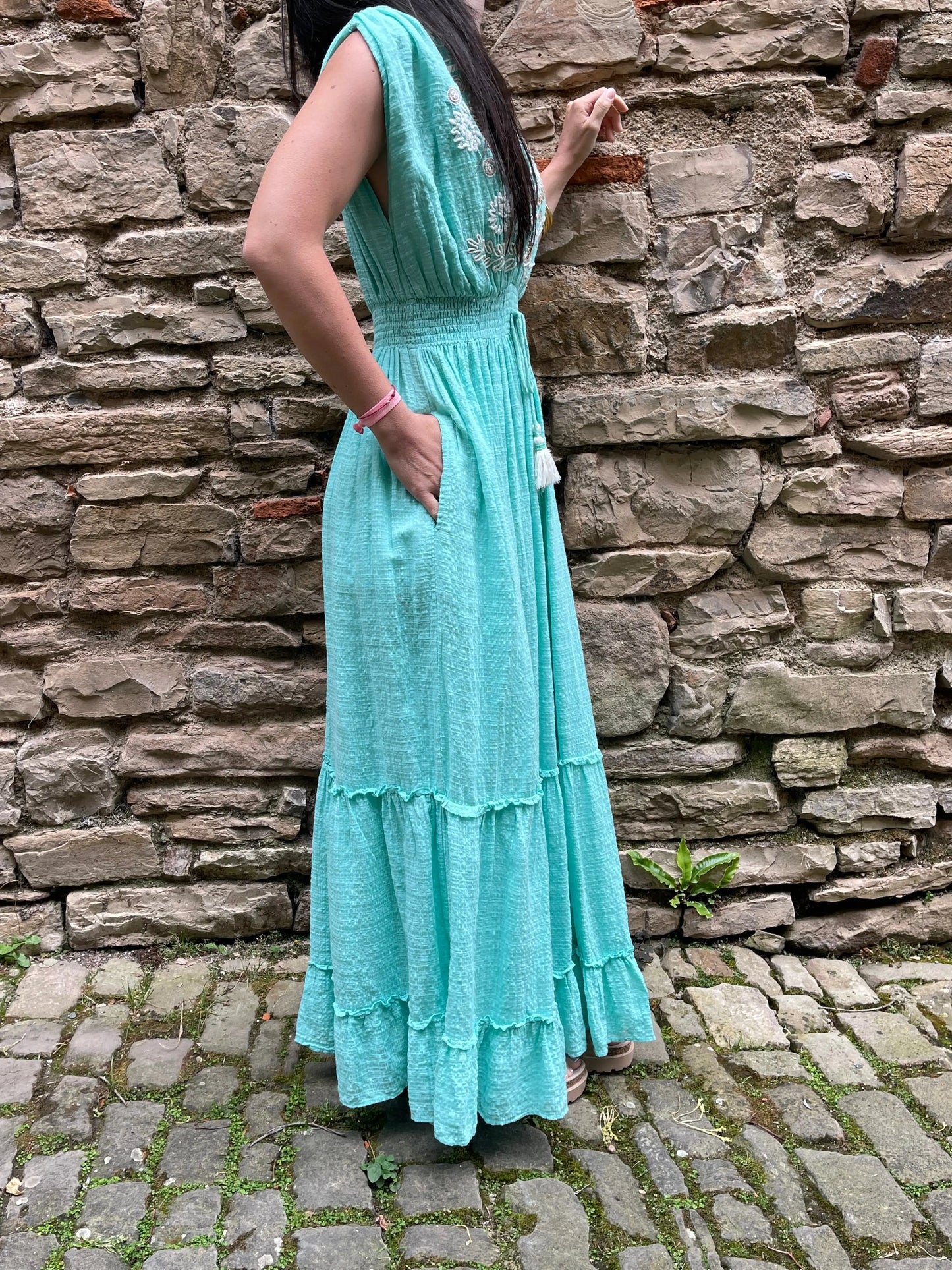 Robe BOHO - Turquoise Marguerite