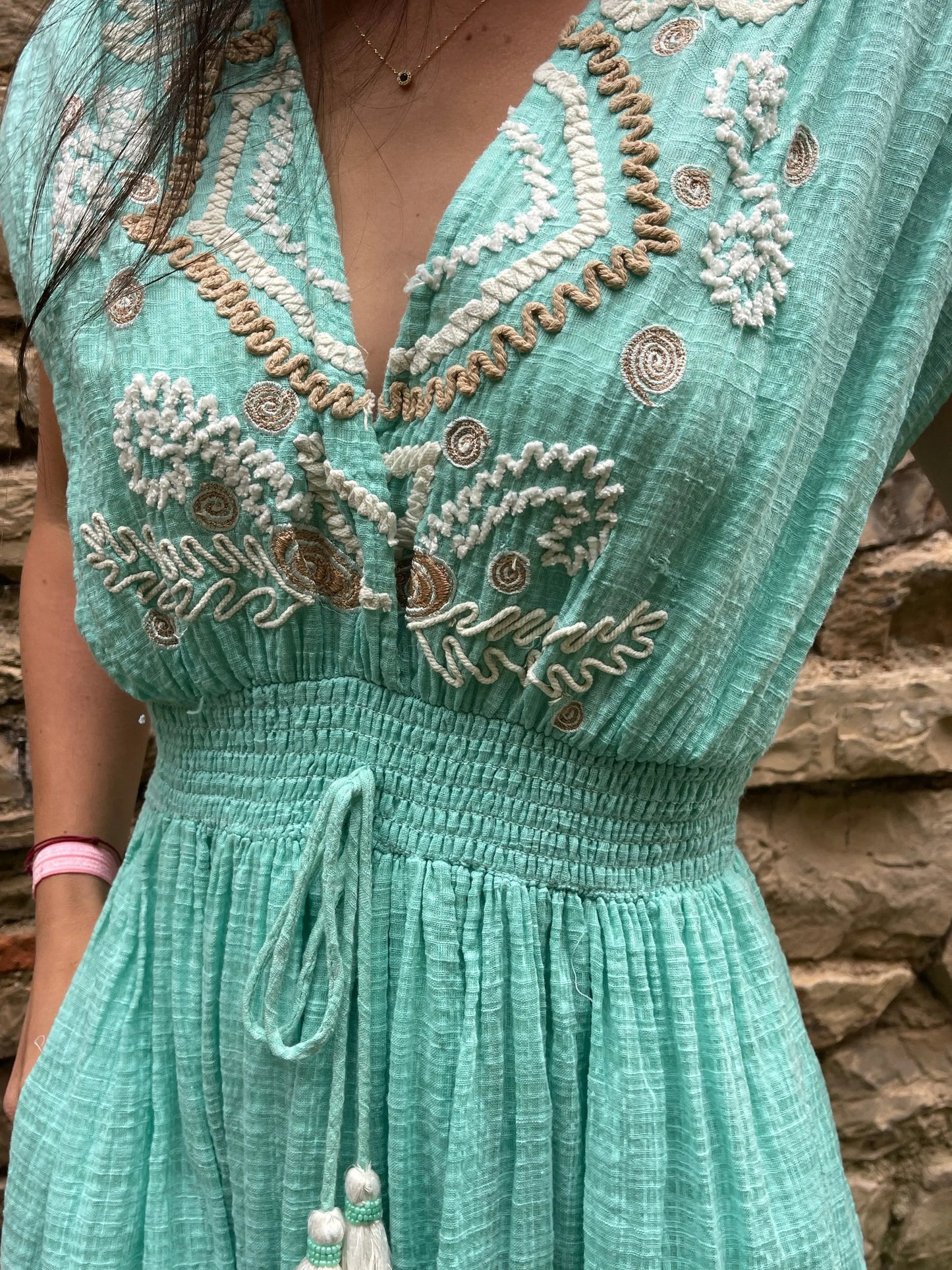 Robe BOHO - Turquoise Marguerite