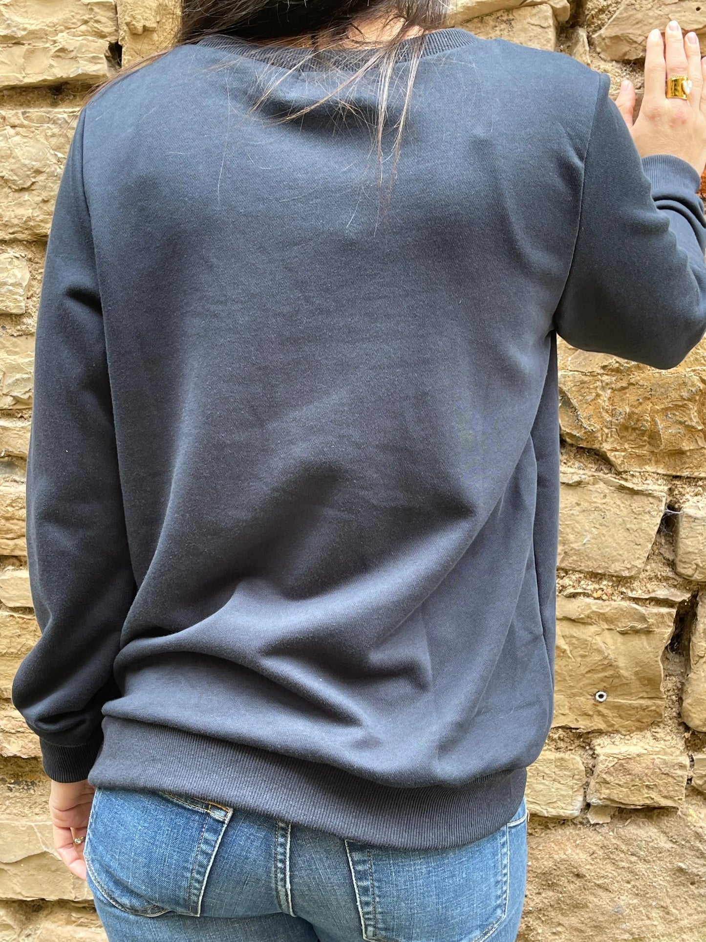 Sweat AMOUR bleu marine Marguerite