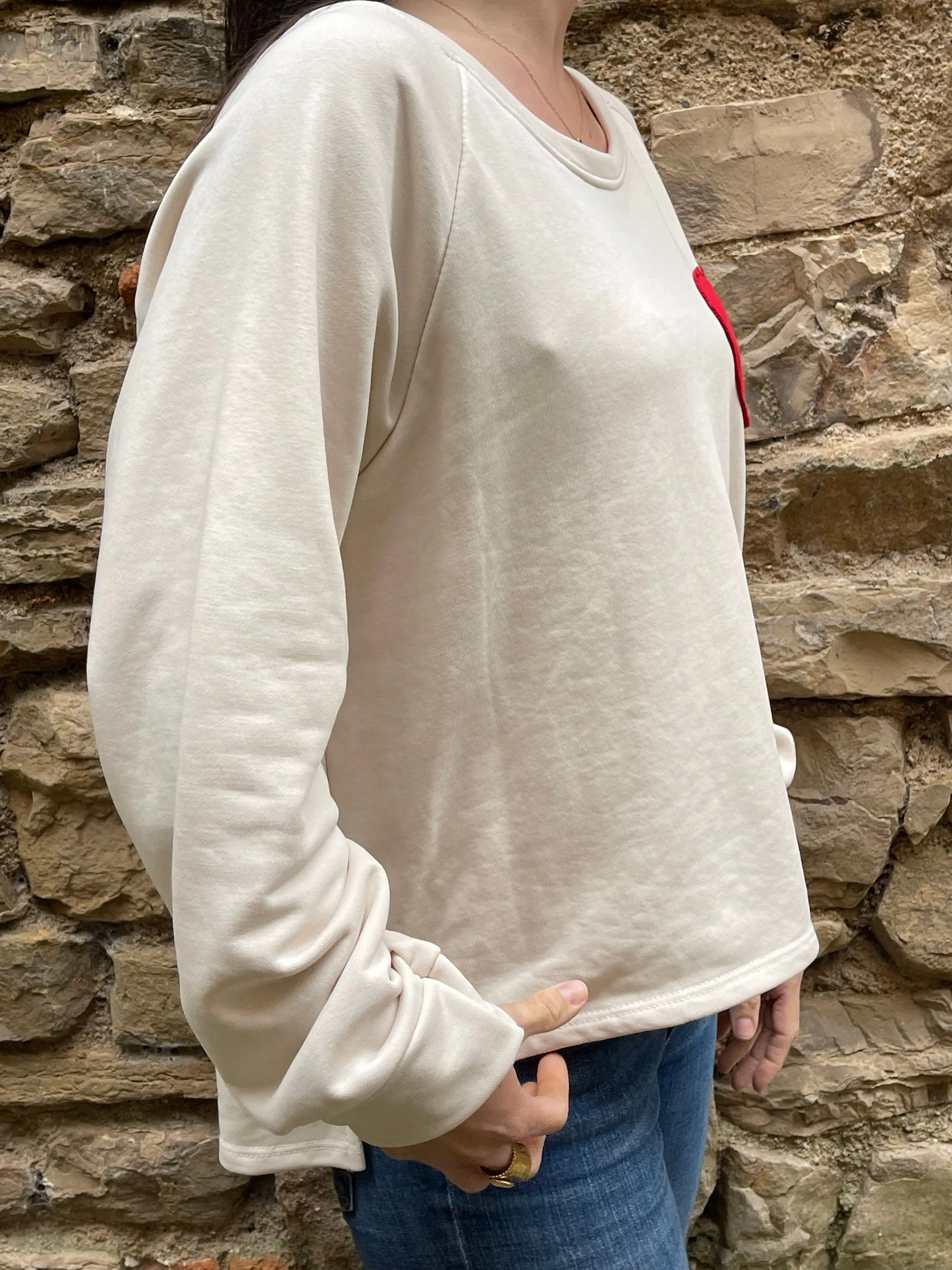 Sweat HEART beige Marguerite