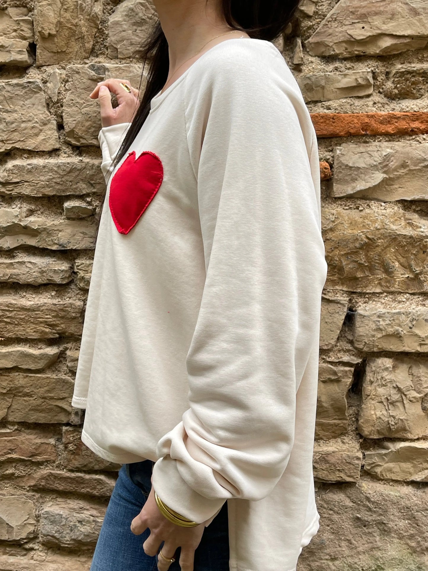 Sweat HEART beige Marguerite