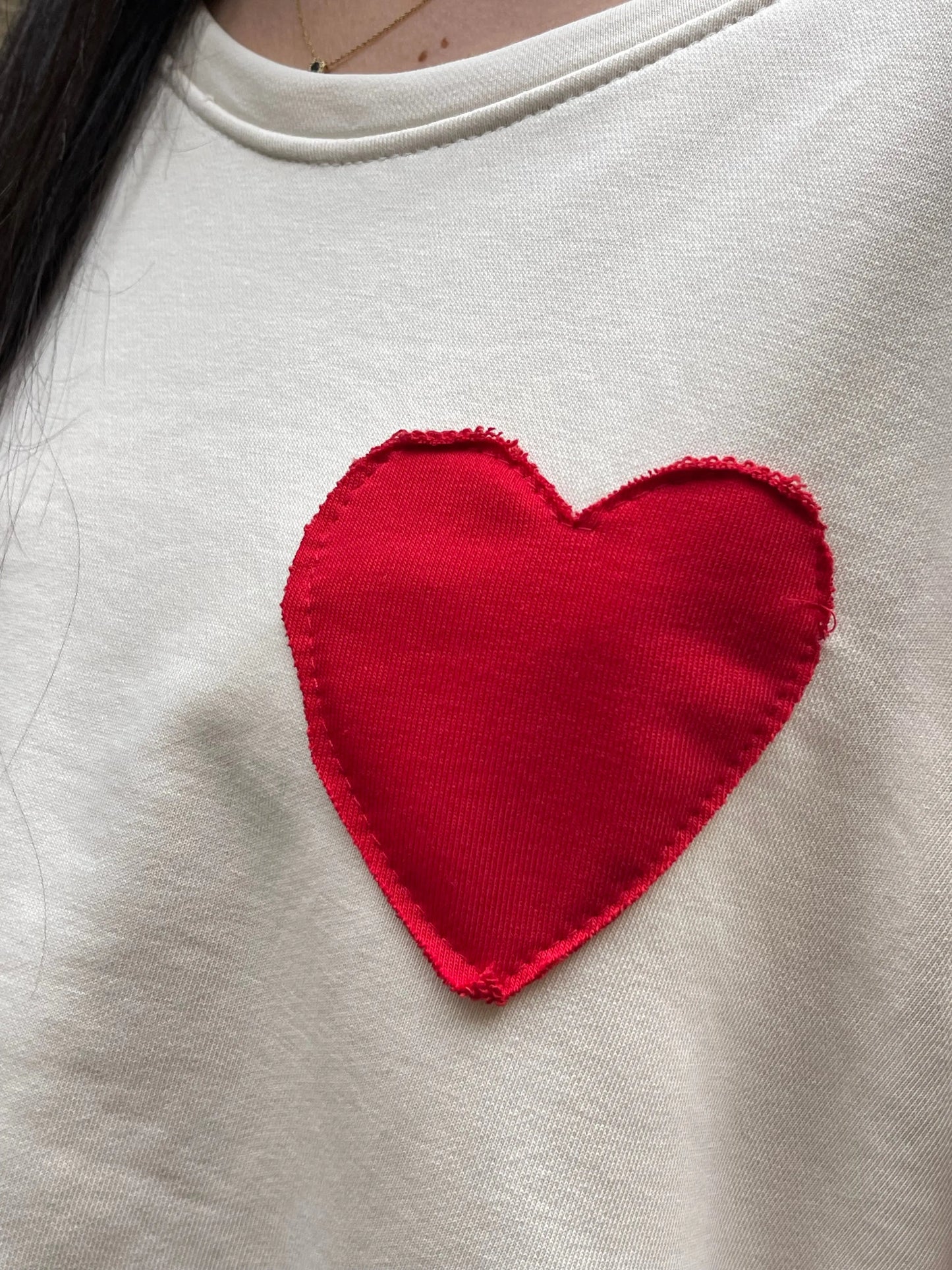Sweat HEART beige Marguerite
