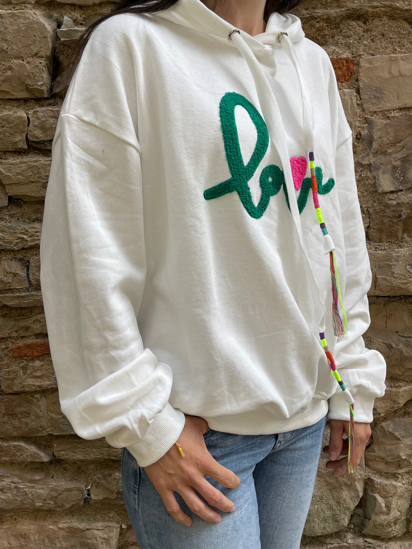 Sweat LOVE - Blanc Marguerite