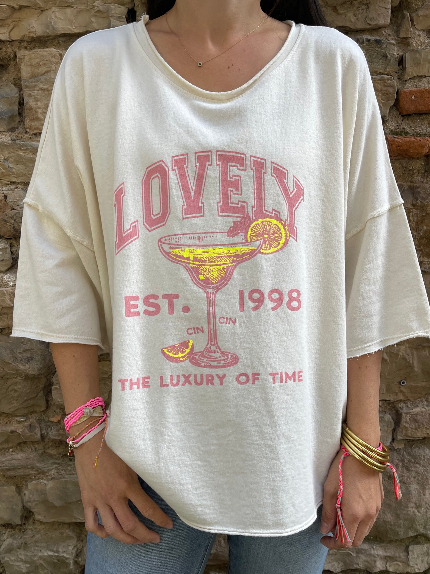 Sweat LOVELY - Blanc Marguerite