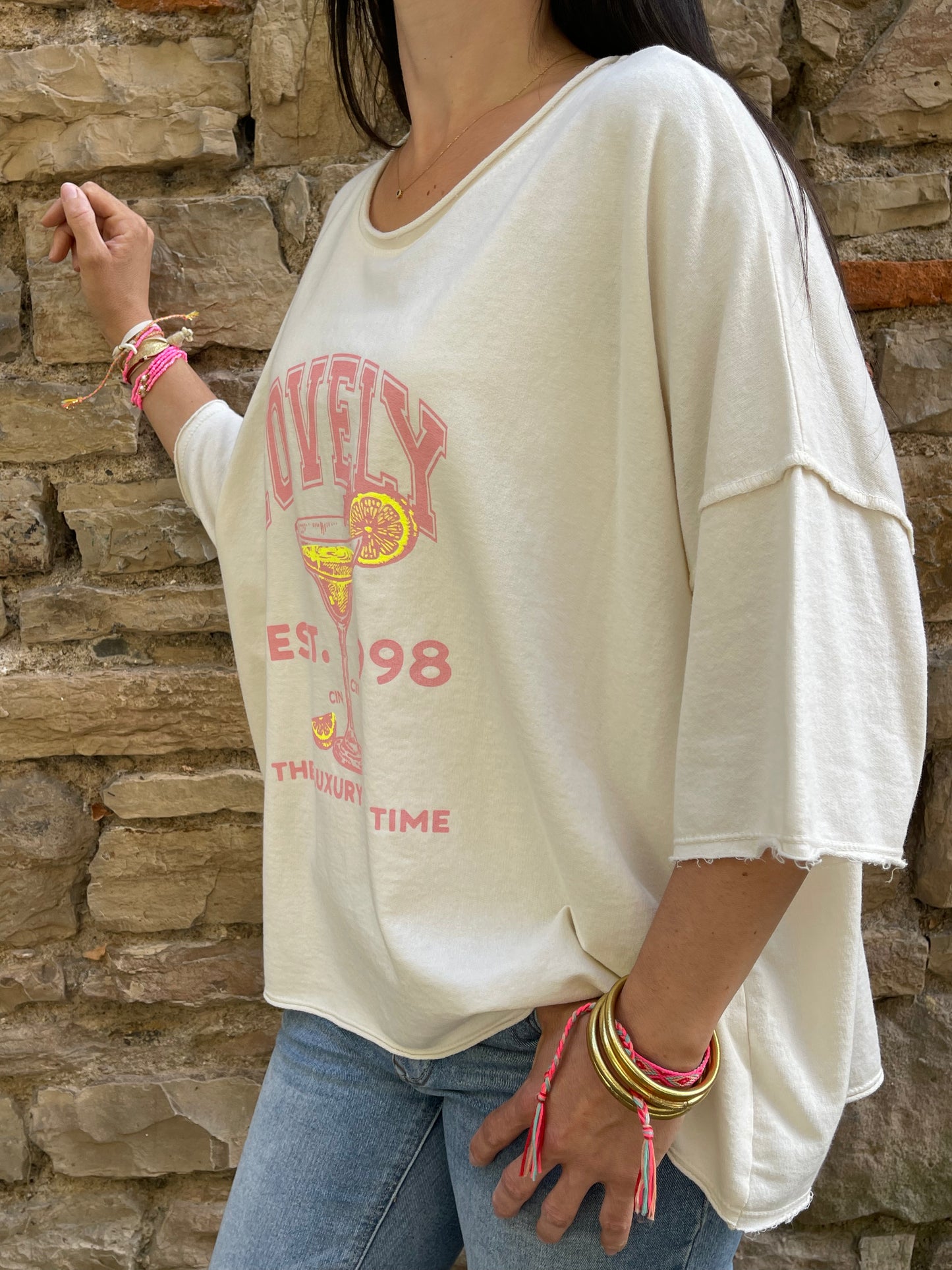 Sweat LOVELY - Blanc Marguerite