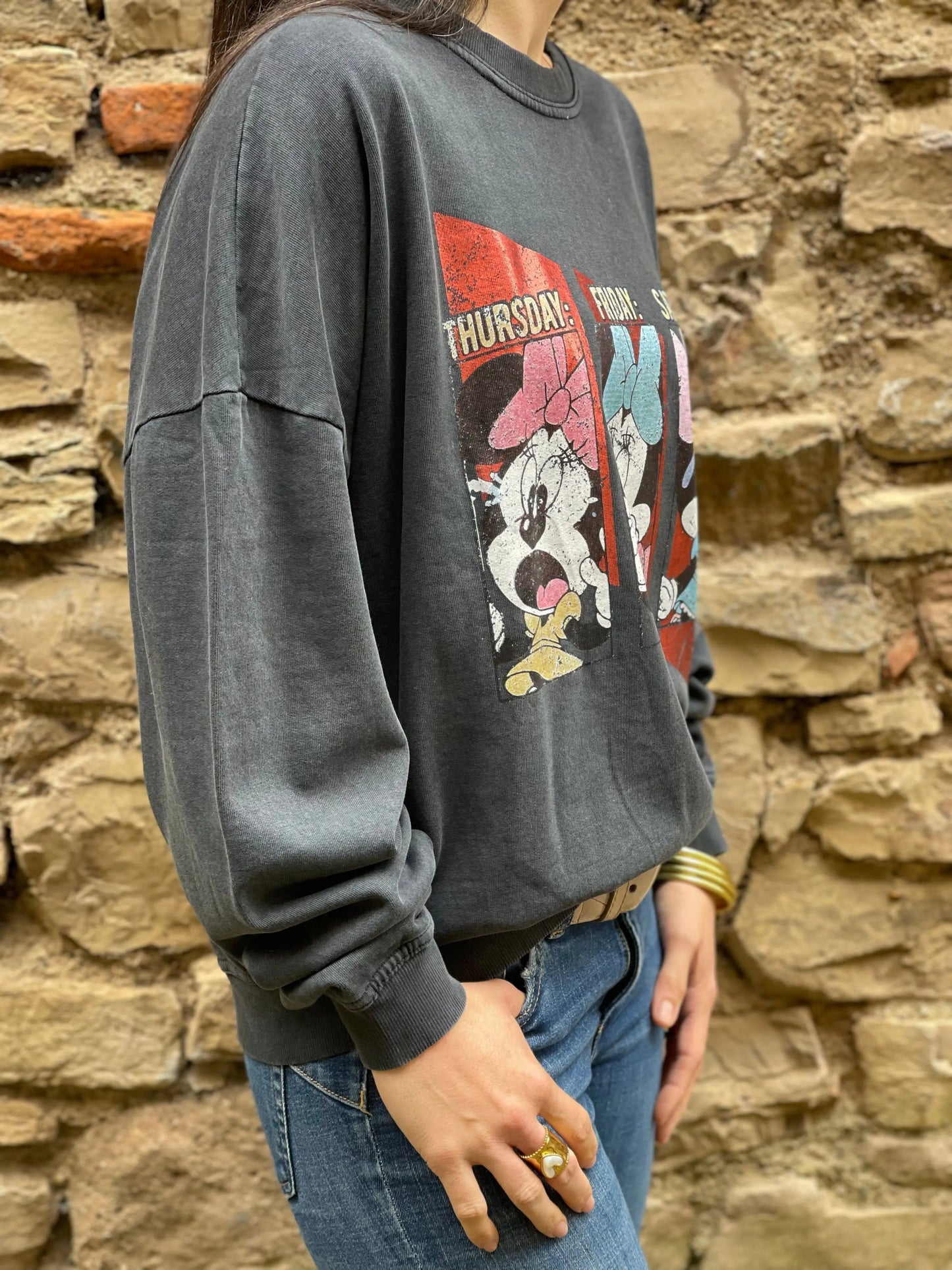 Sweat MINNIE gris Marguerite