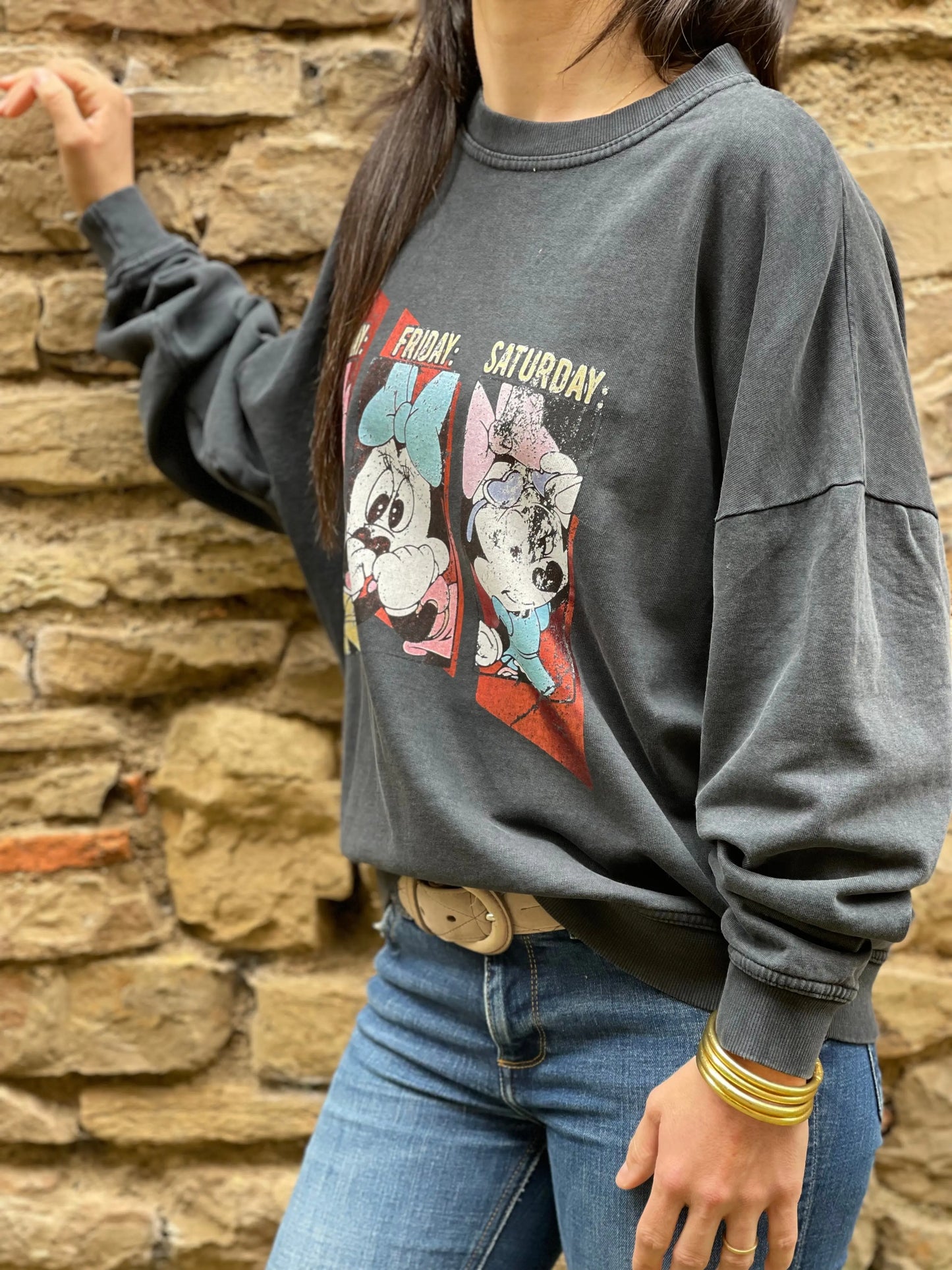 Sweat MINNIE gris Marguerite