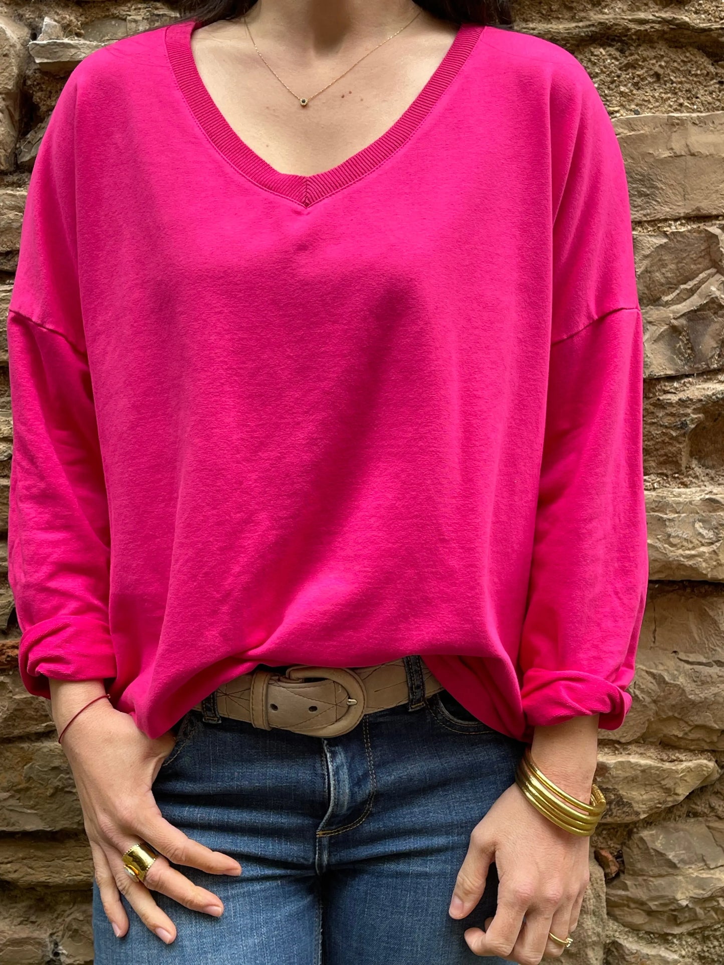 Sweat fin PINK rose fushia Marguerite