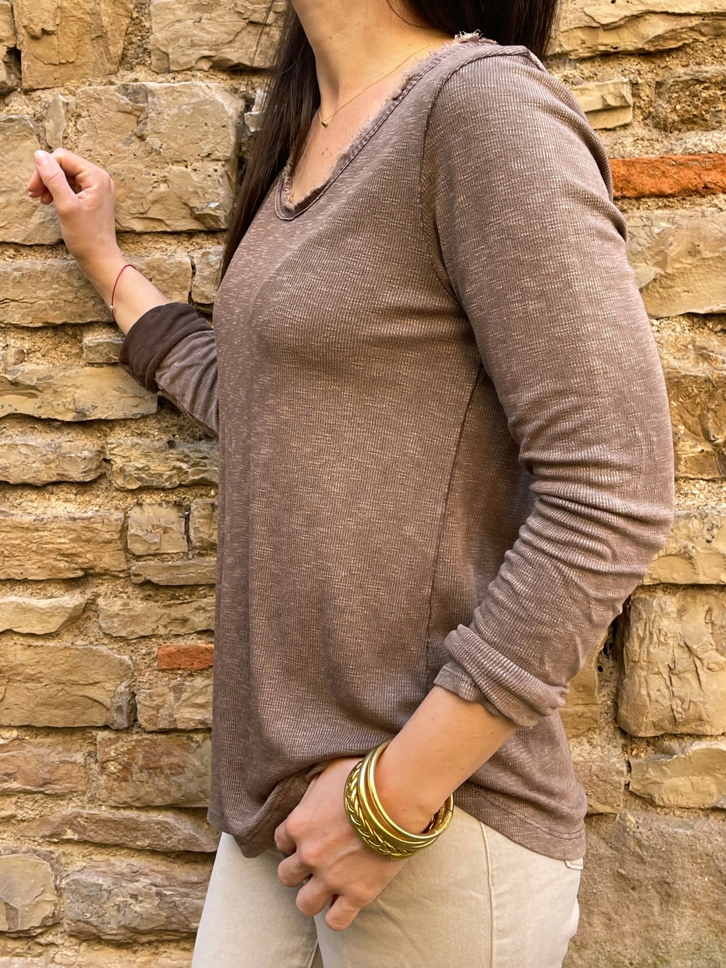 T-shirt COMFY - Chocolat Marguerite