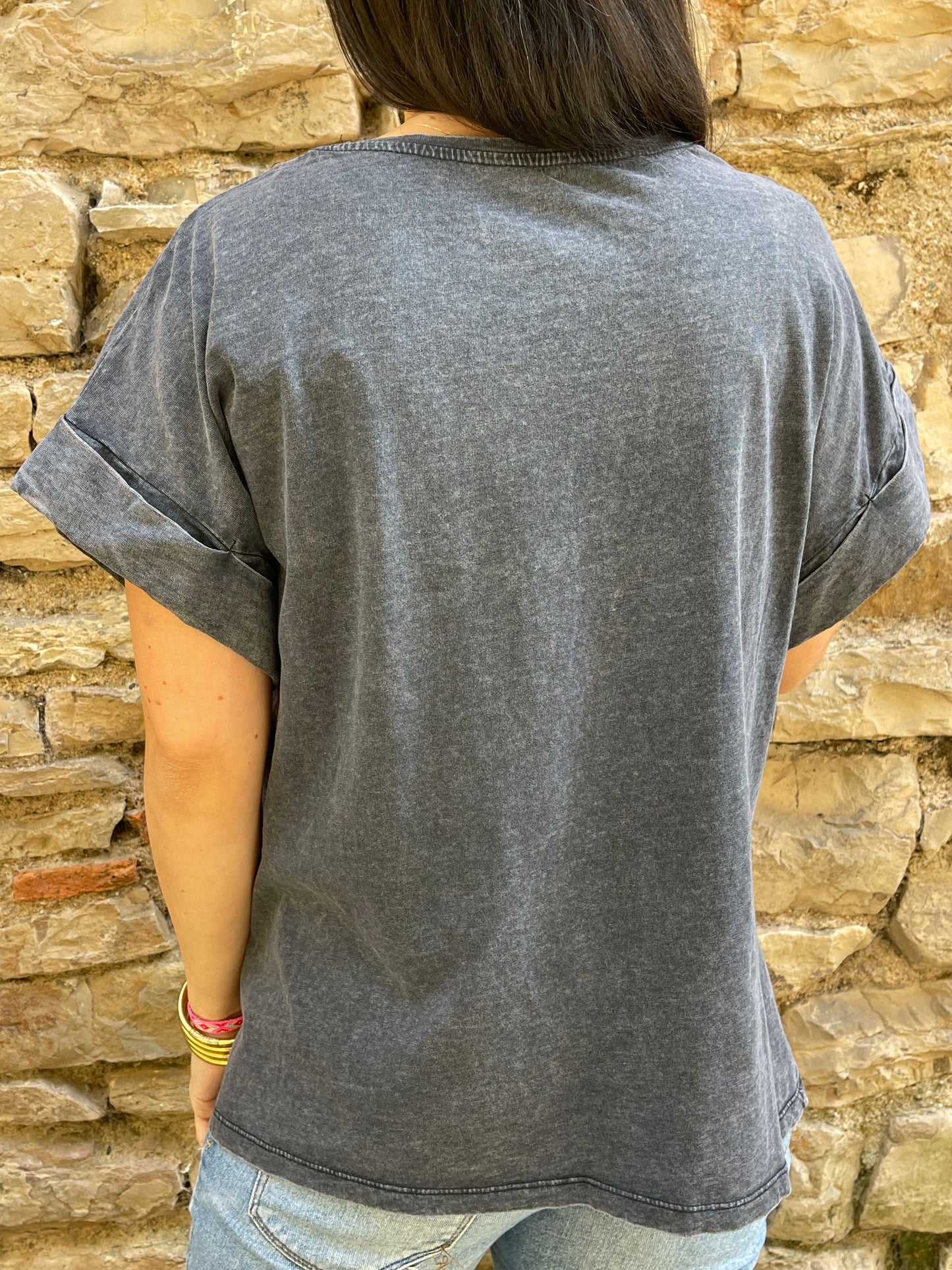 T-shirt DOLCE VITA - Gris délavé Marguerite
