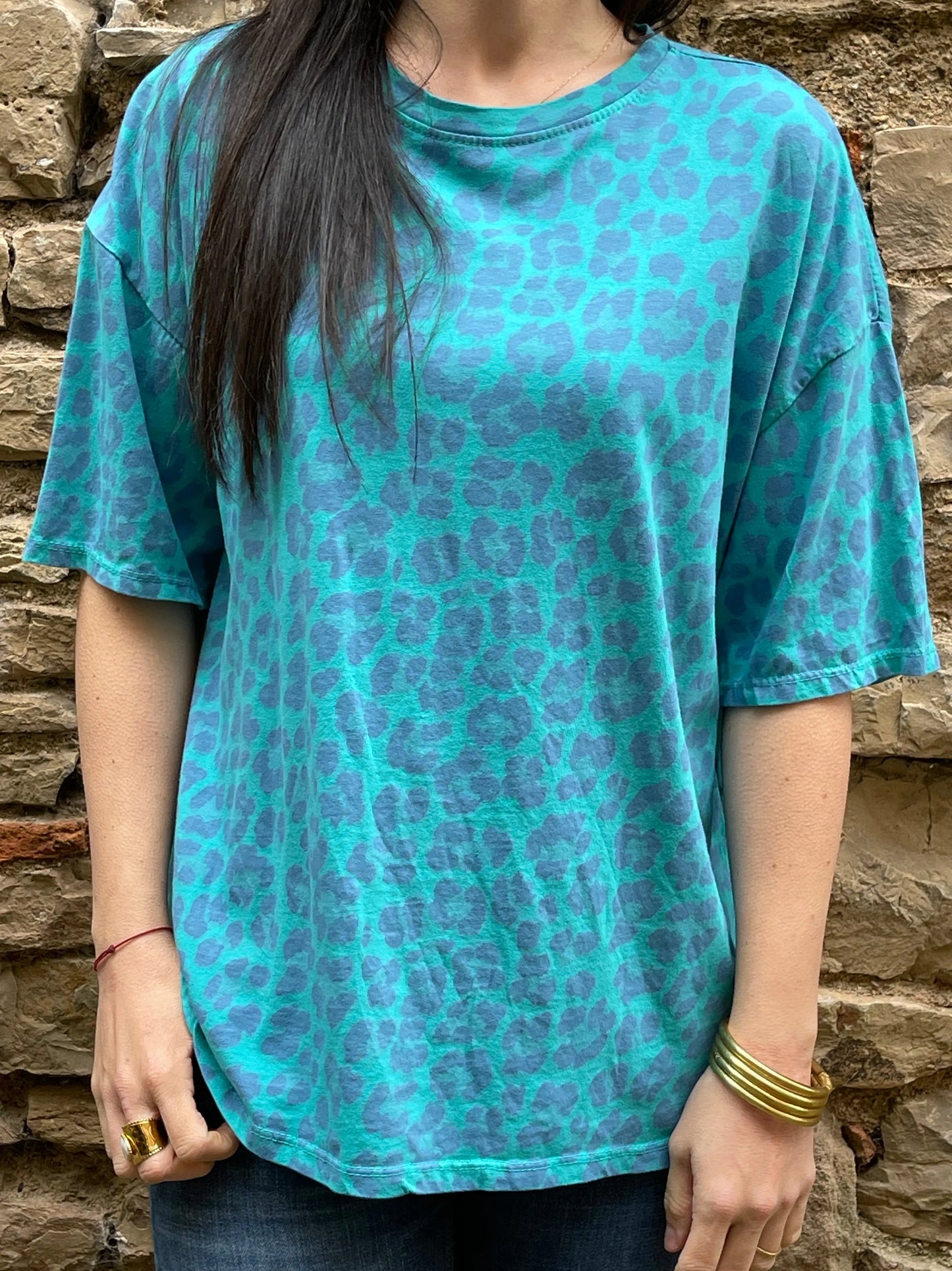T-shirt LÉOPARD - Turquoise Marguerite