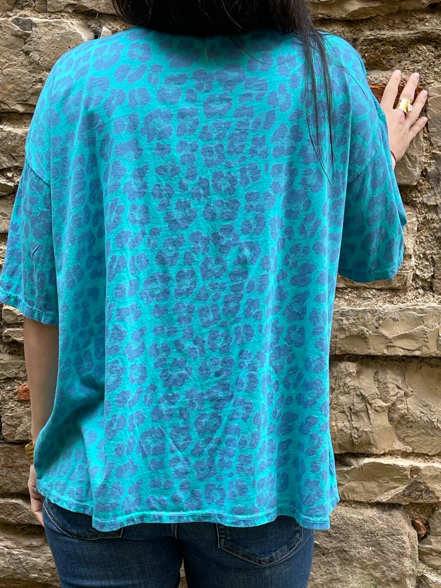 T-shirt LÉOPARD - Turquoise Marguerite