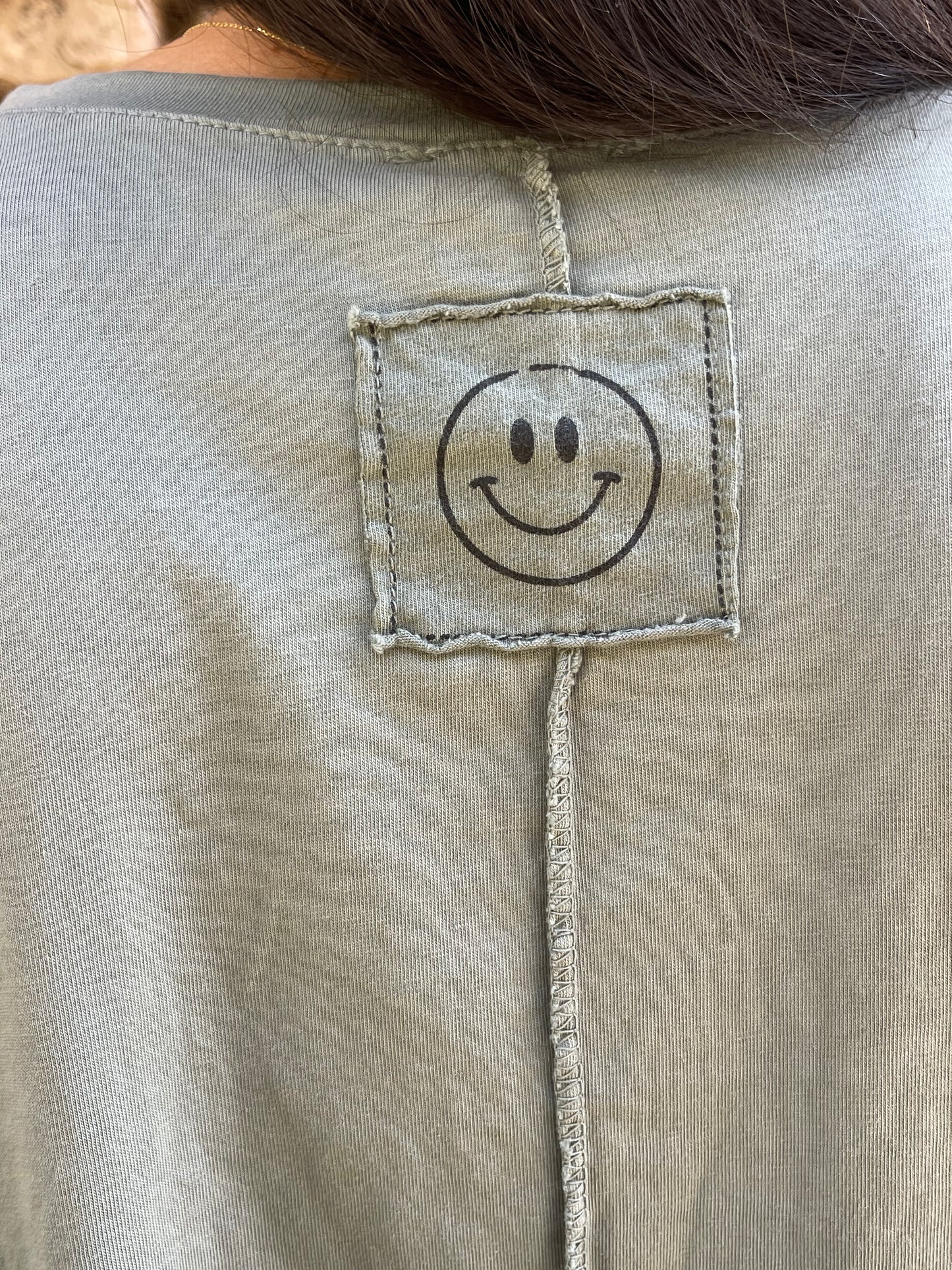 T-shirt SMILE - Kaki Marguerite