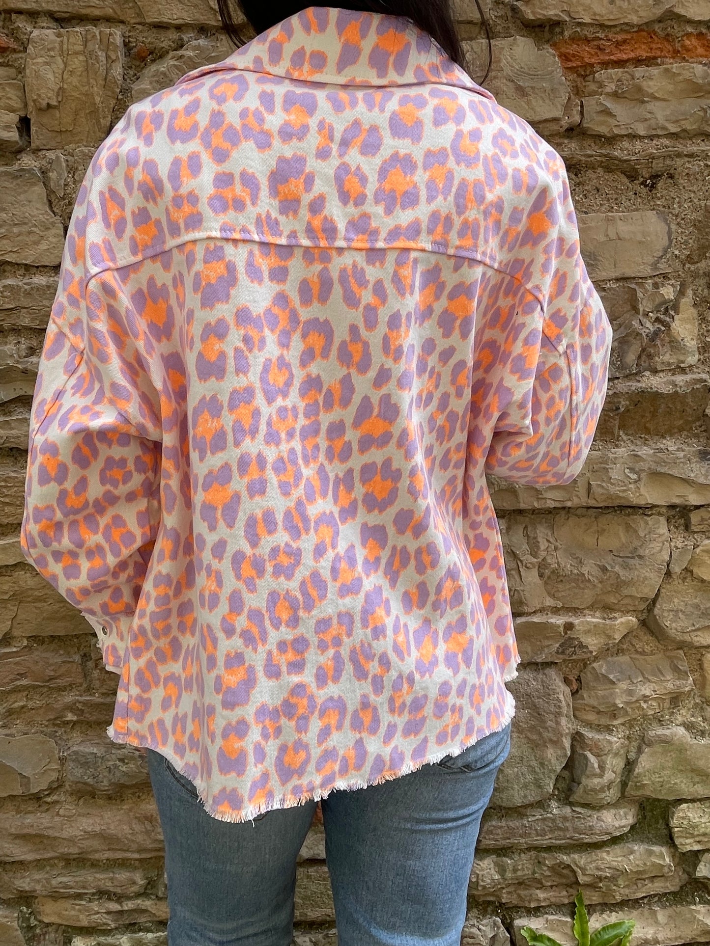 Veste LÉOPARD - Violet et Orange fluo Marguerite