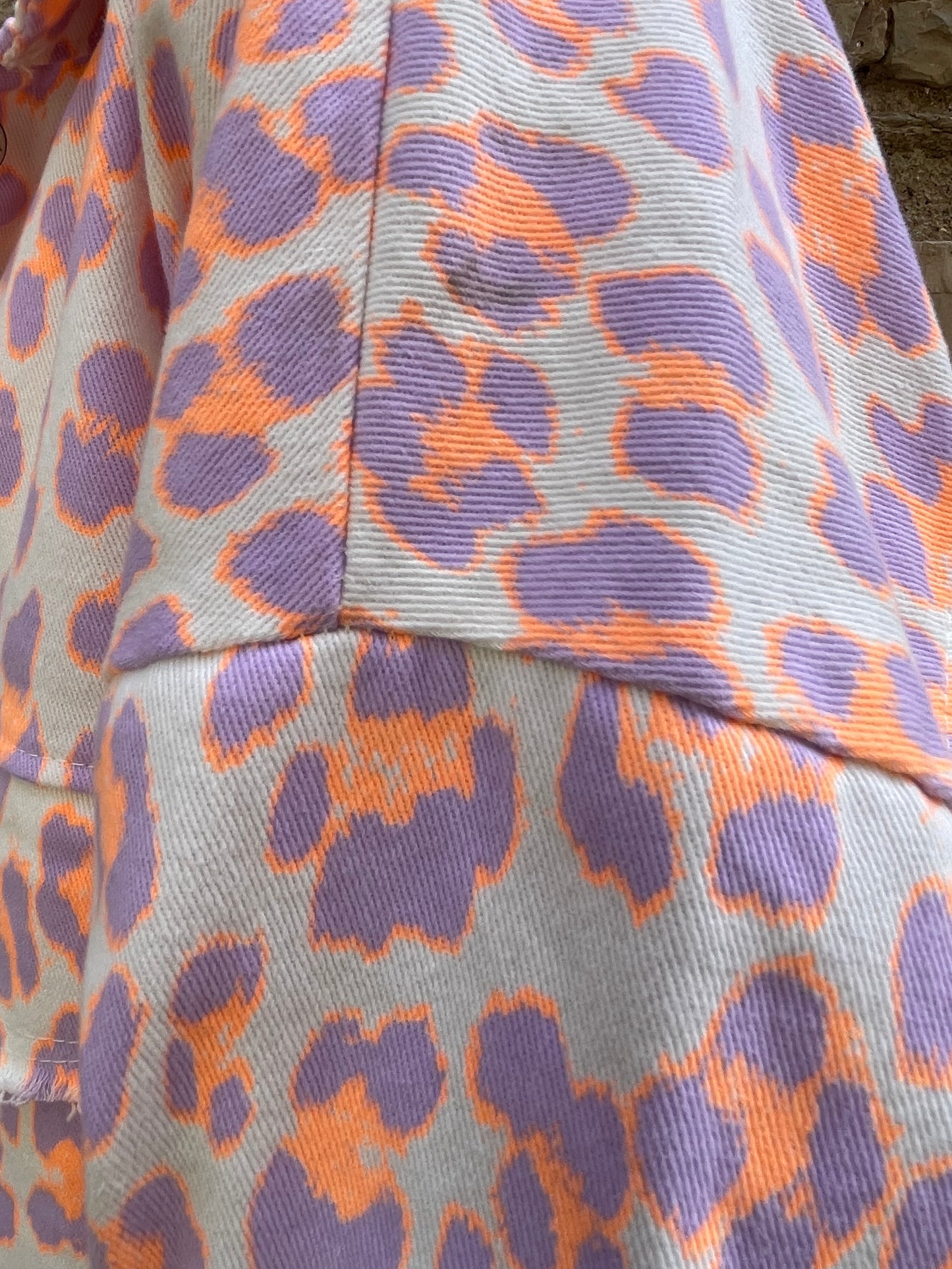 Veste LÉOPARD - Violet et Orange fluo Marguerite