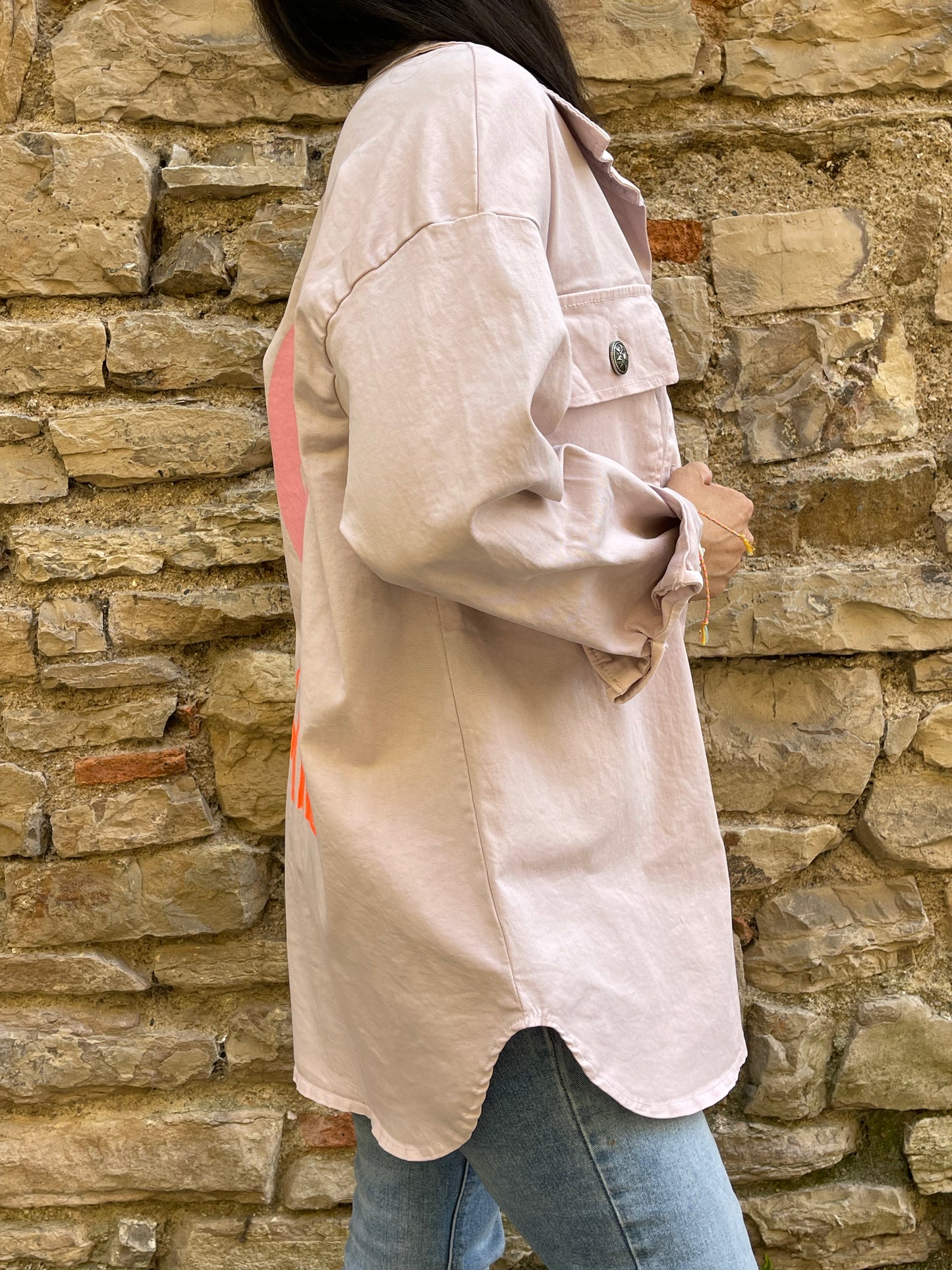 Veste SMILE - Vieux rose Marguerite