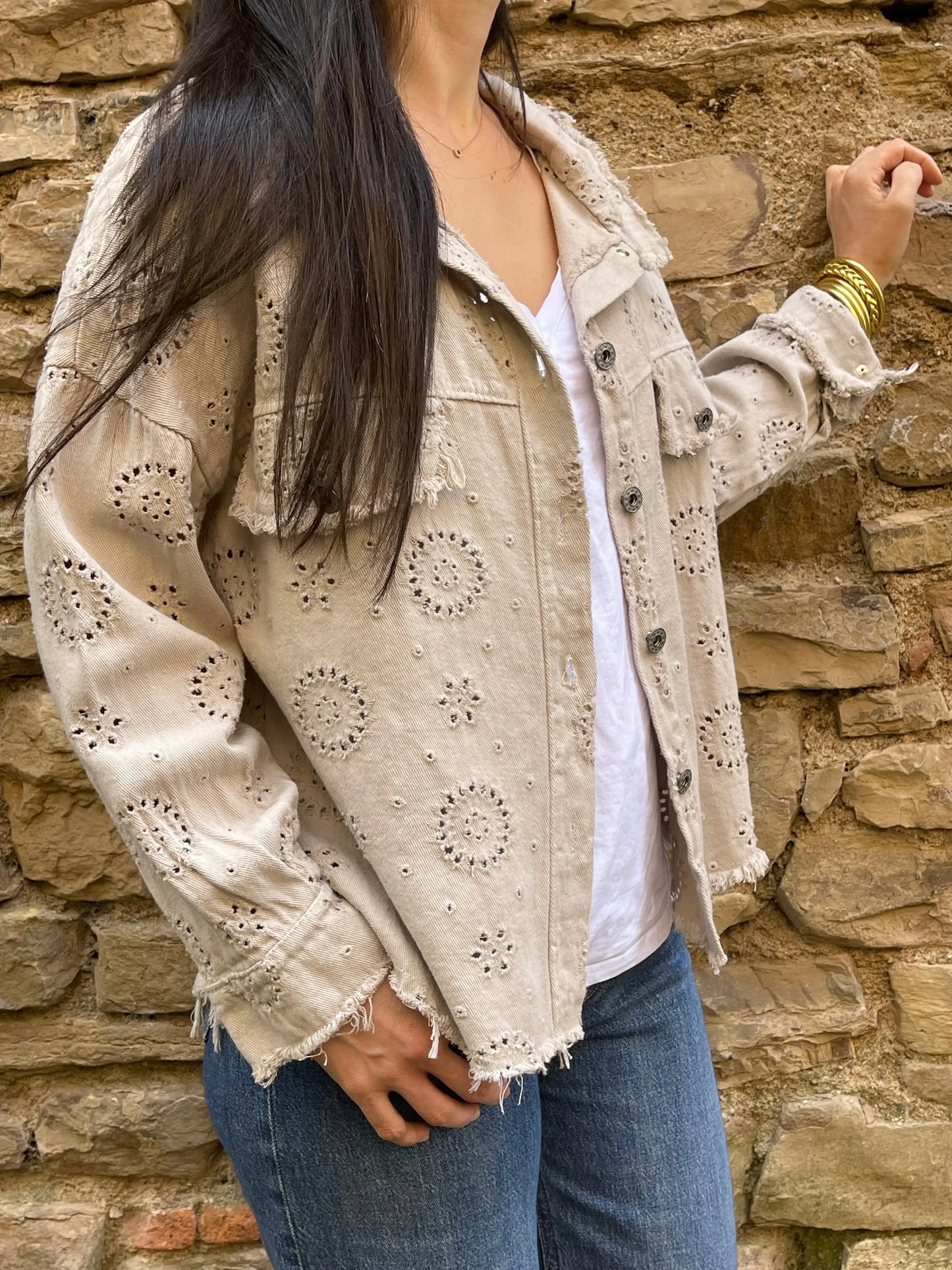 Veste VINTAGE - Beige Marguerite