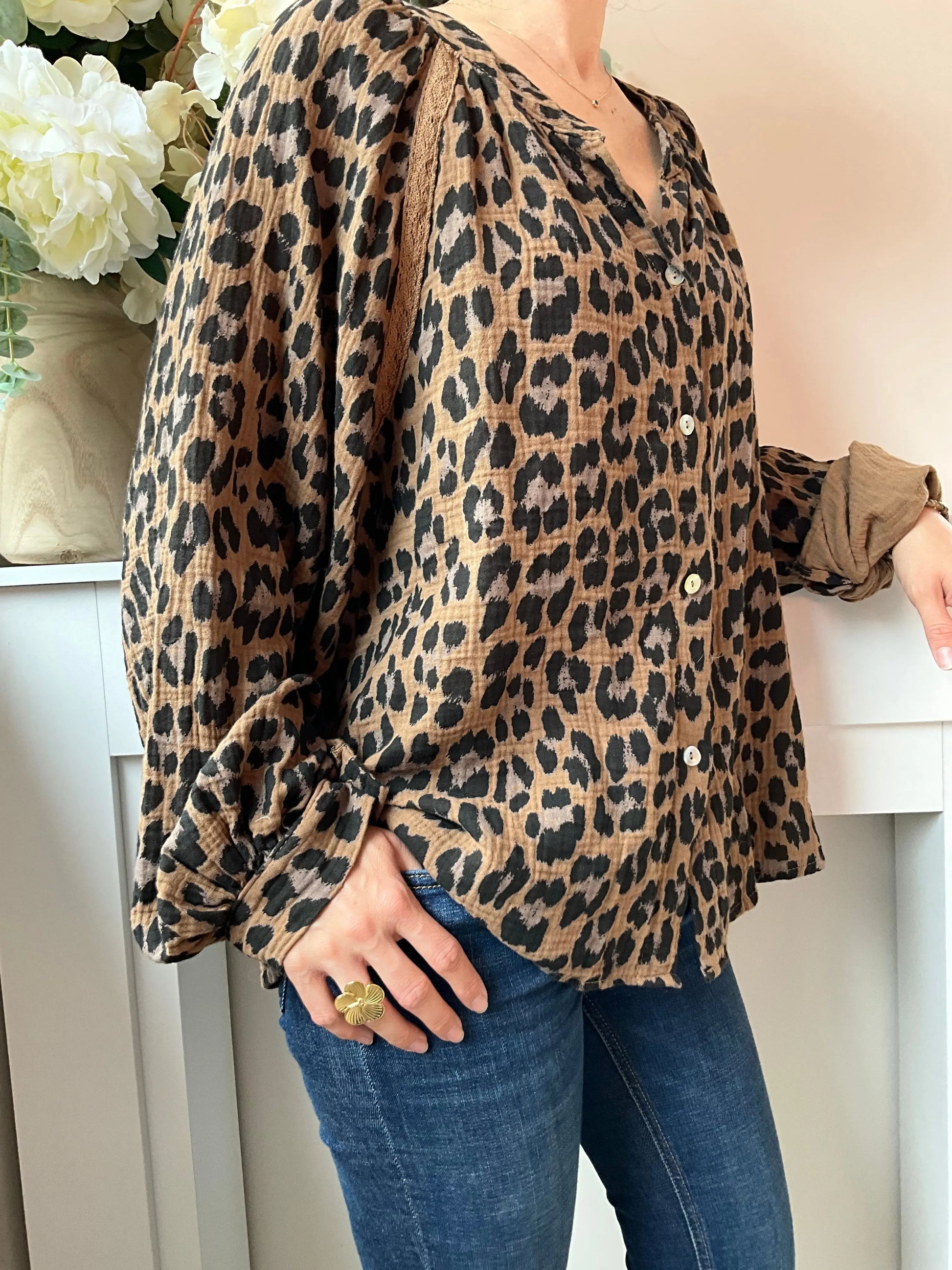 Blouse CHOUPY leopard Marguerite