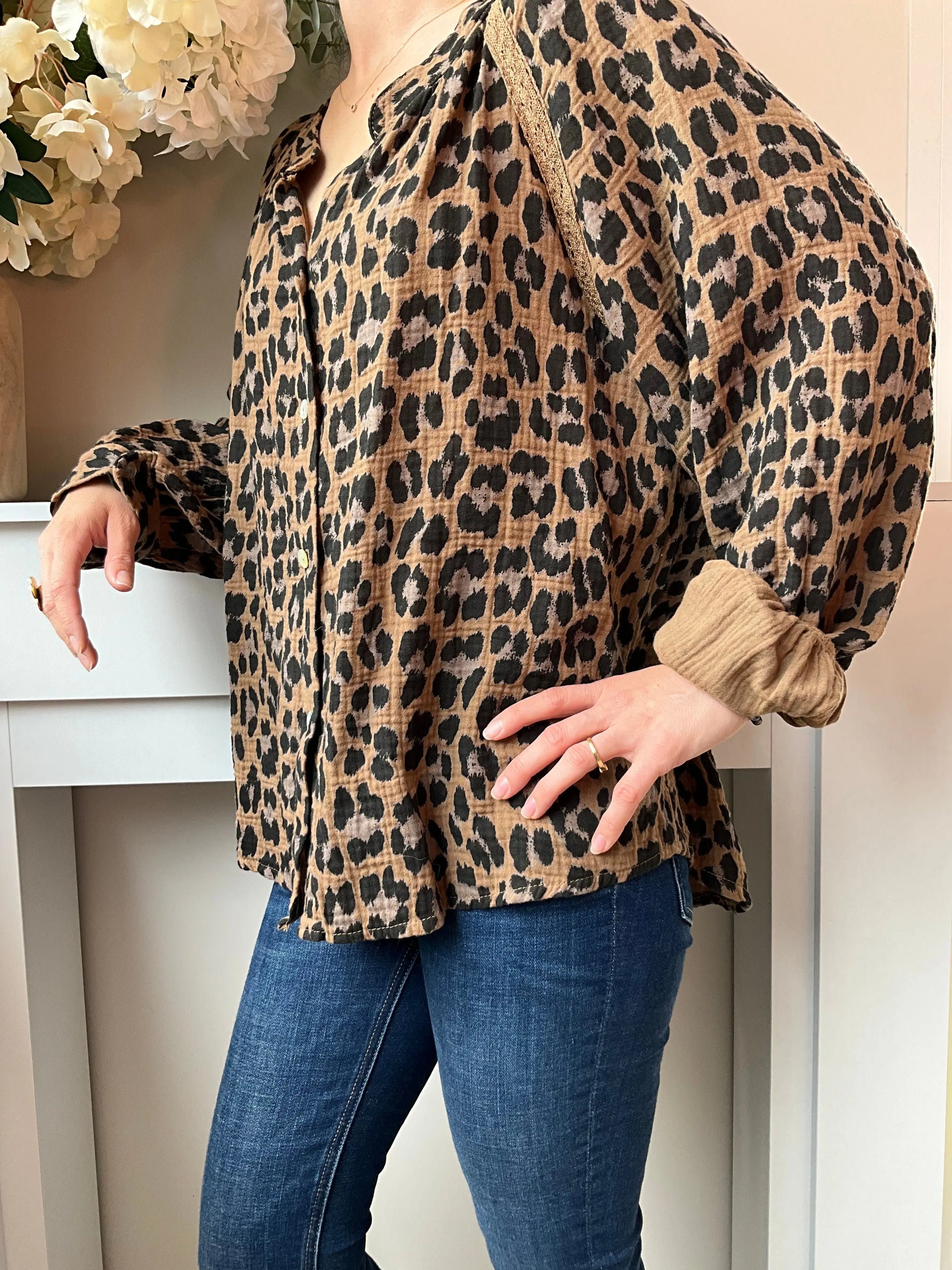 Blouse CHOUPY leopard Marguerite