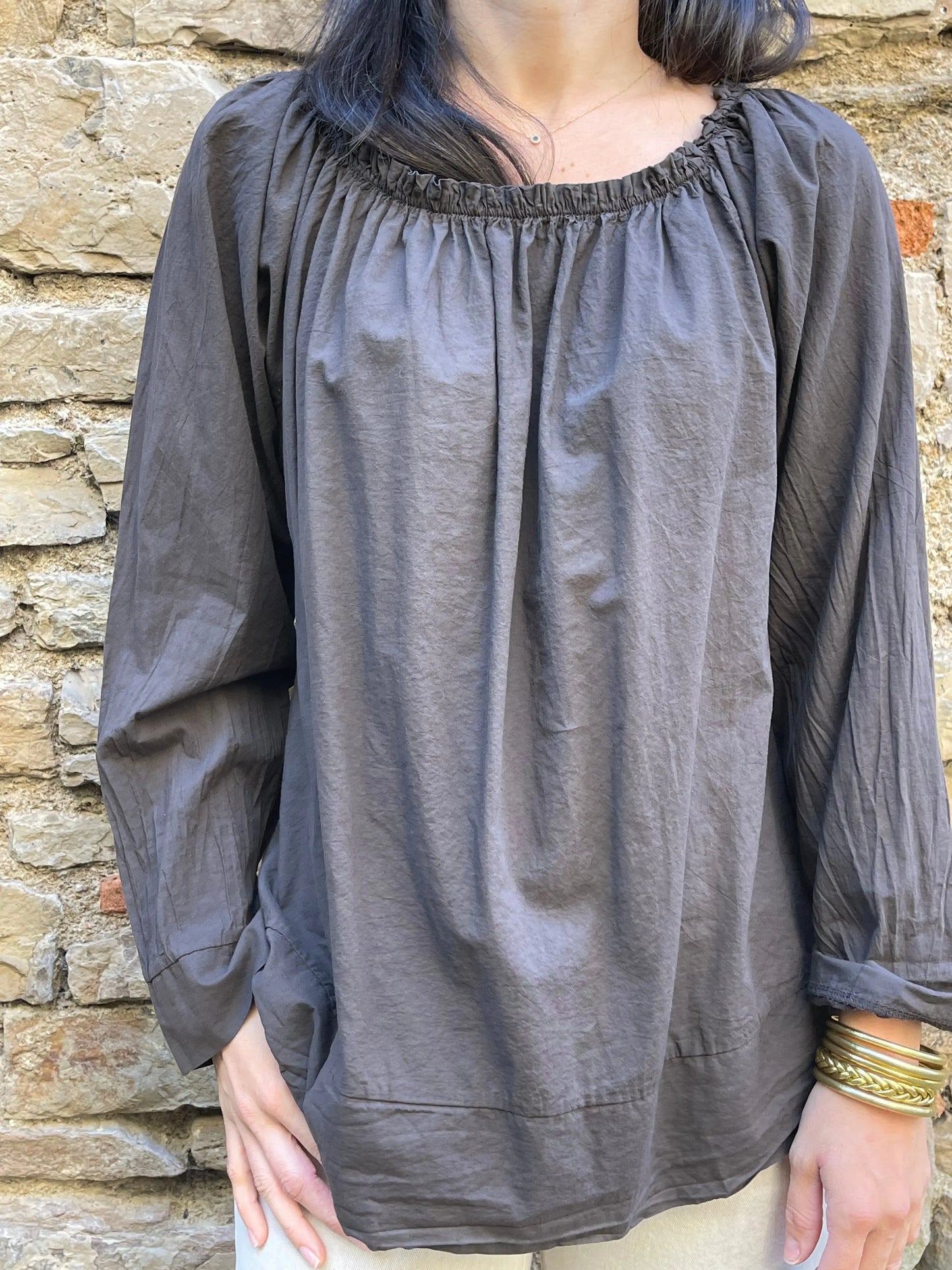 Blouse LINDA - Chocolat Marguerite