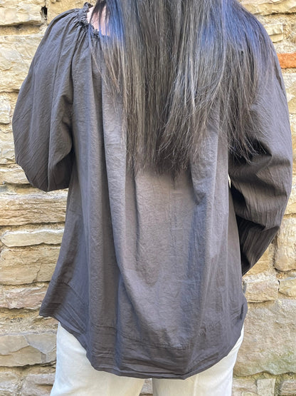 Blouse LINDA - Chocolat Marguerite