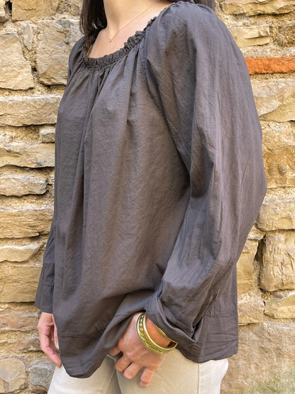 Blouse LINDA - Chocolat Marguerite