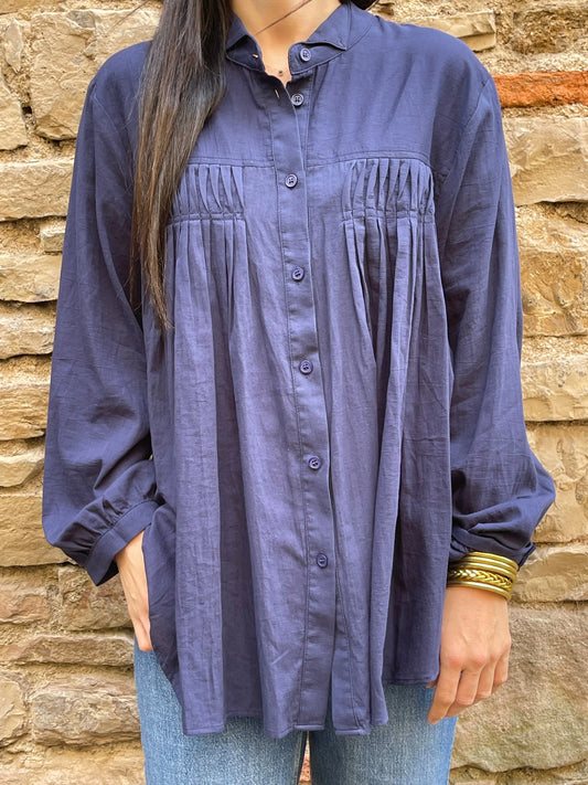 Blouse LOLA - Bleu marine Marguerite