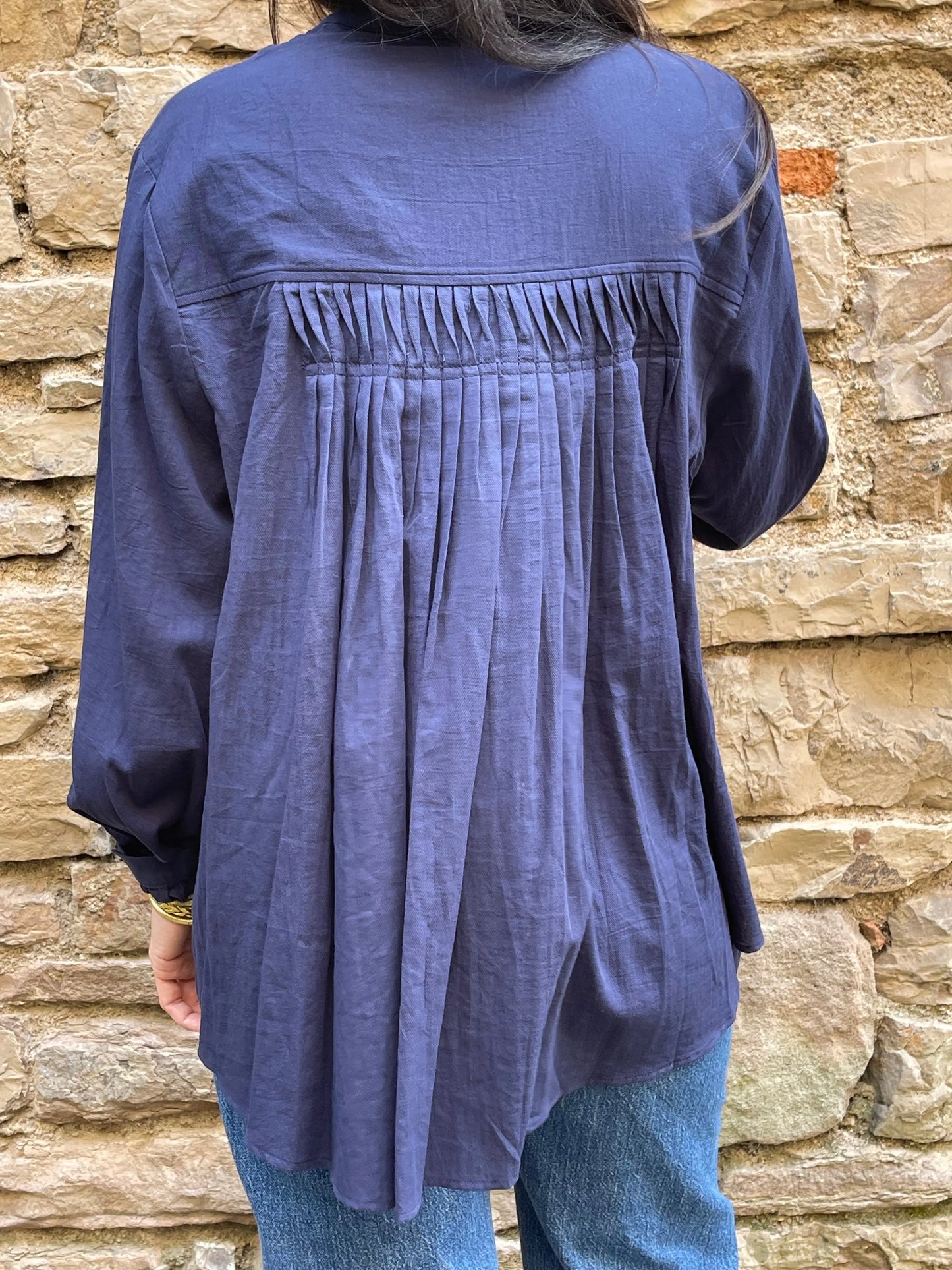 Blouse LOLA - Bleu marine Marguerite