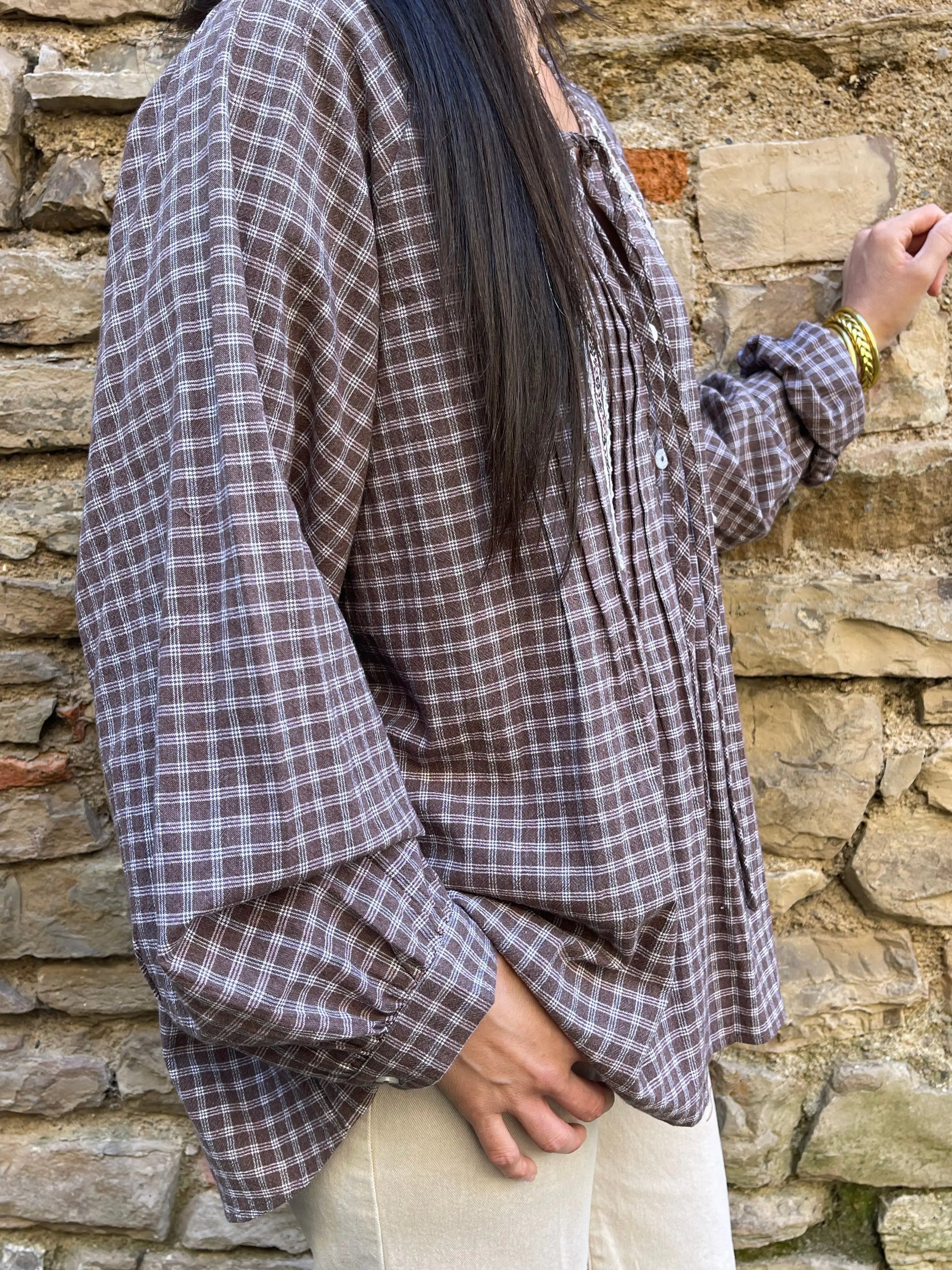 Blouse OLSONNE - Chocolat Marguerite