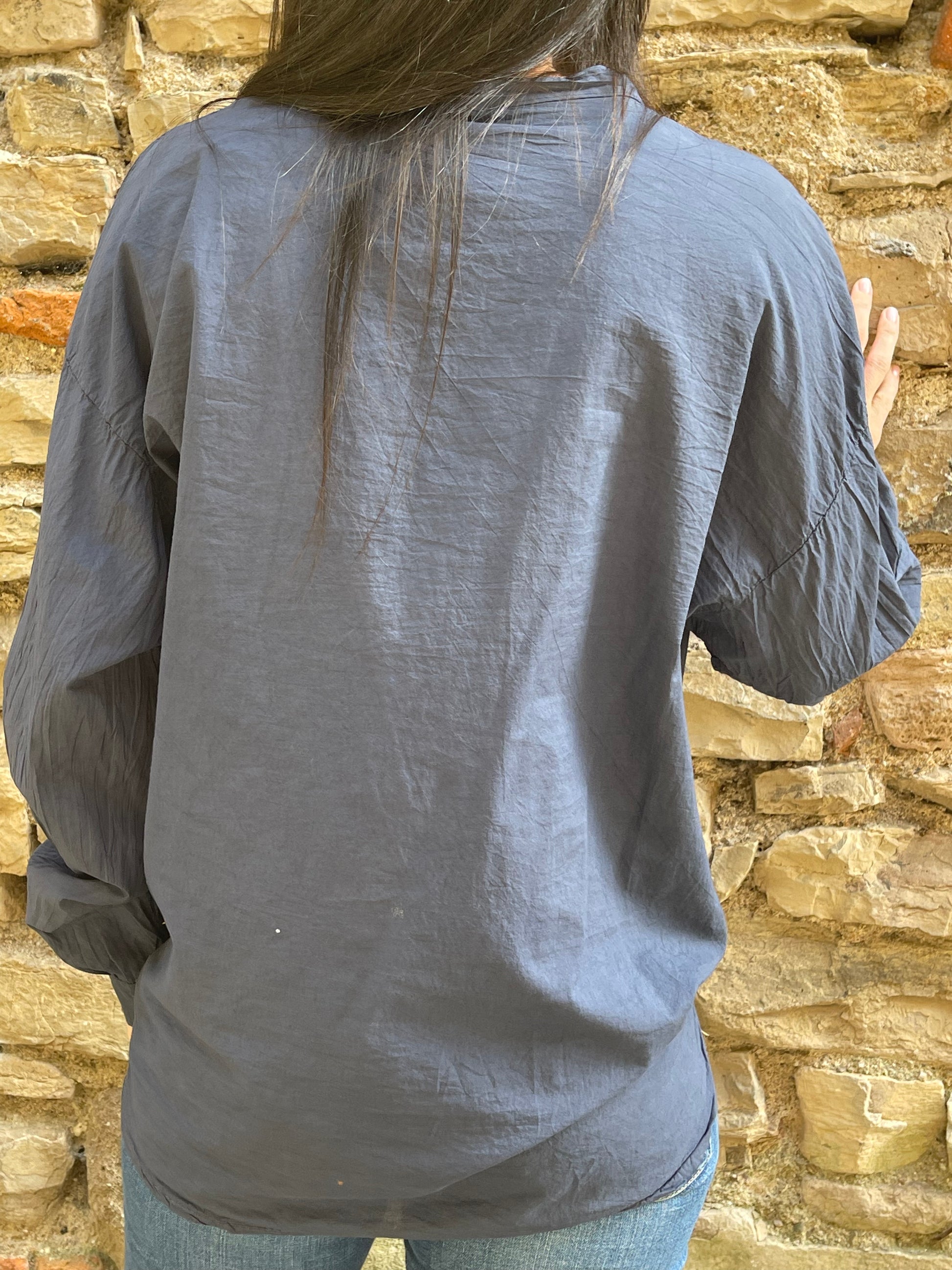 Chemise CAMILLE - Bleu marine Marguerite