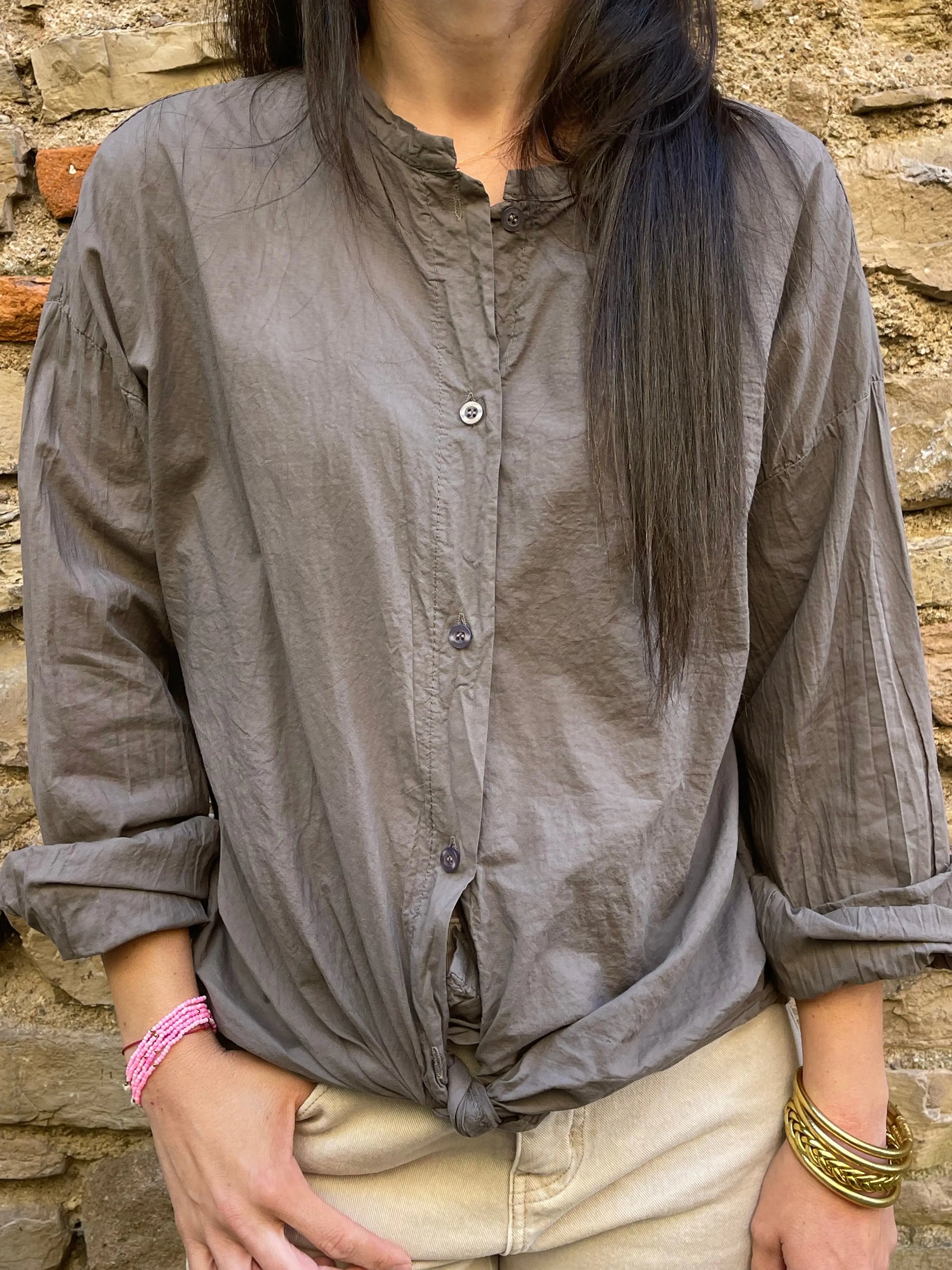 Chemise CAMILLE - Taupe Marguerite