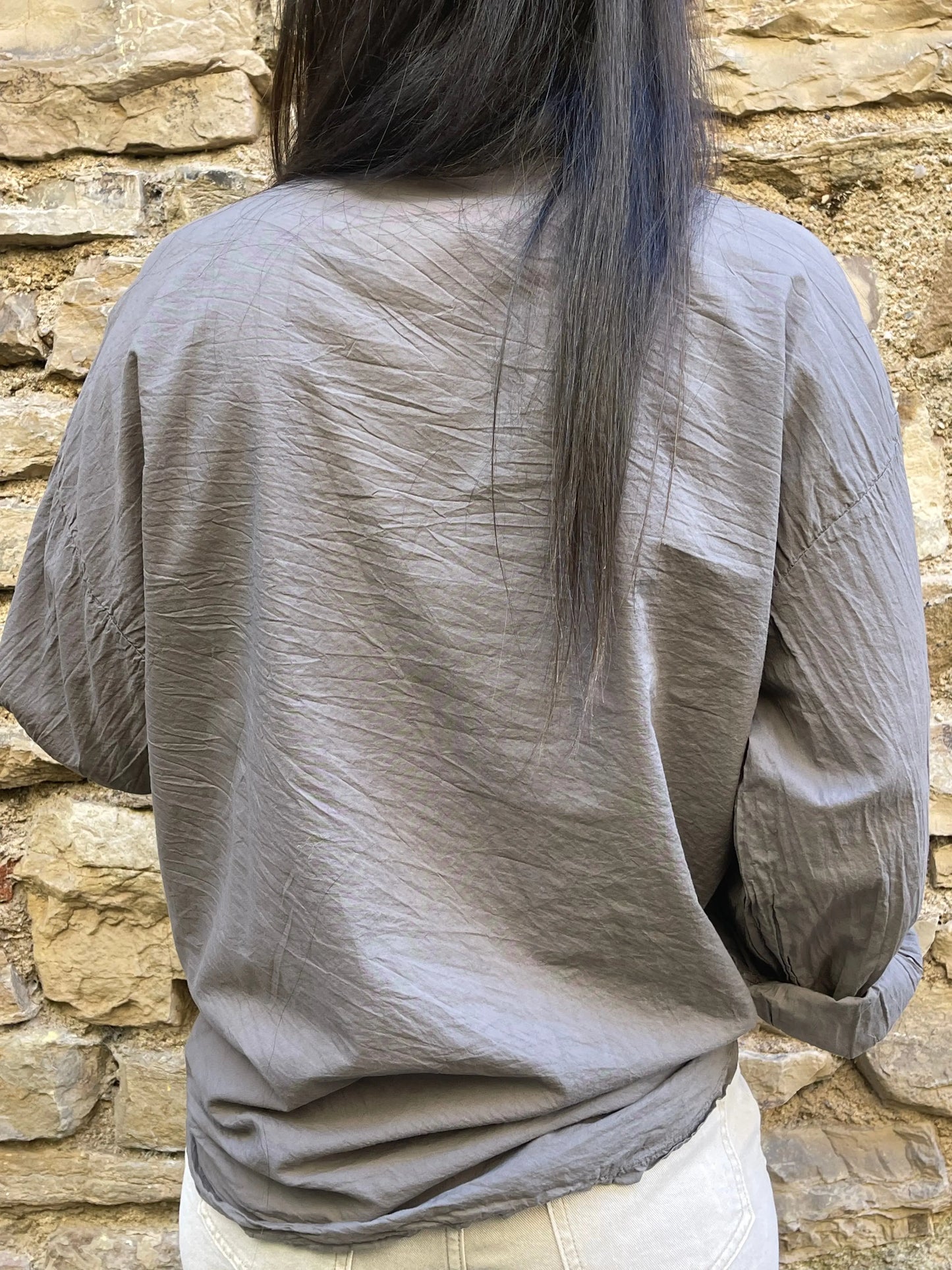 Chemise CAMILLE - Taupe Marguerite