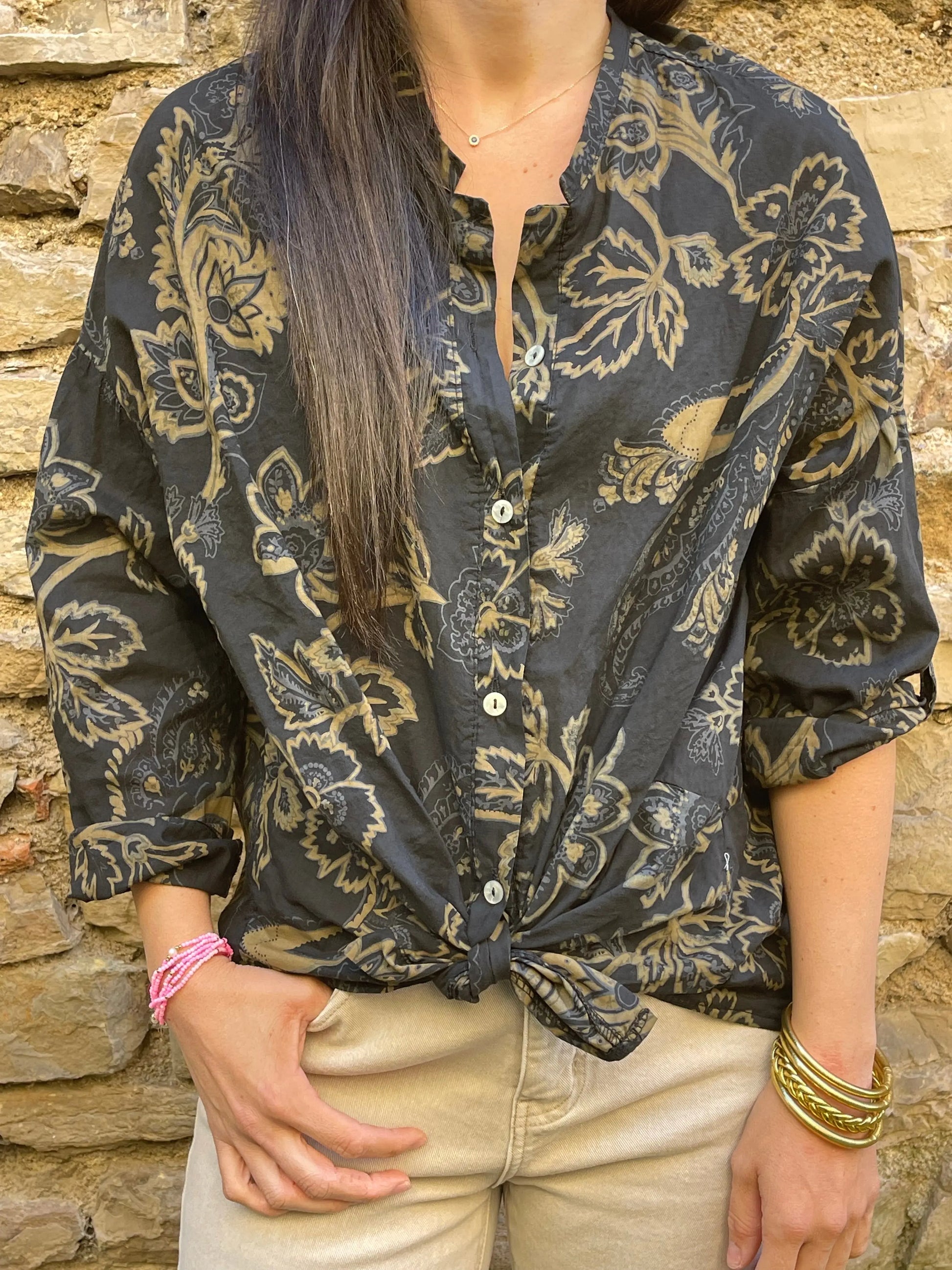 Chemise EMY - Noir Marguerite