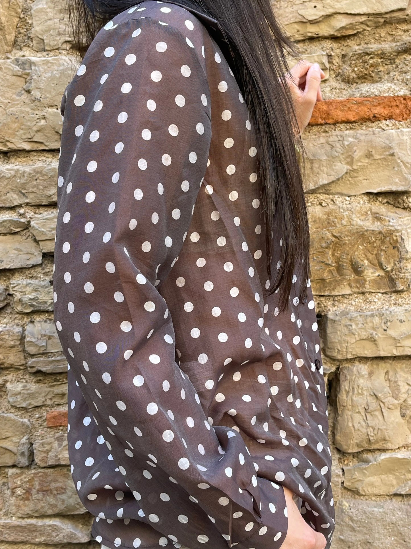 Chemisier POIS - Chocolat Marguerite