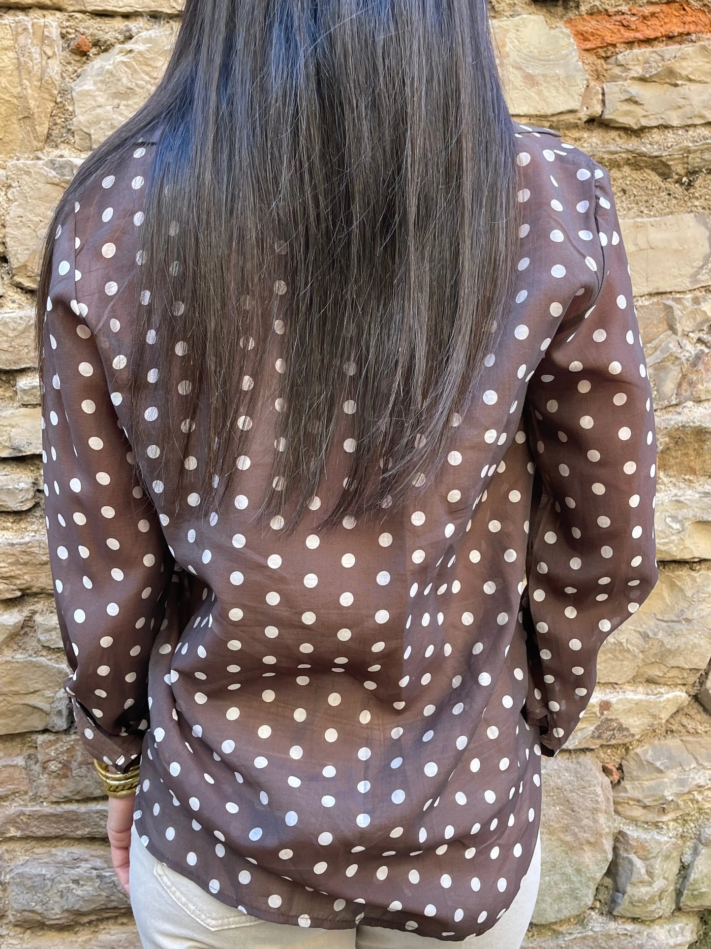 Chemisier POIS - Chocolat Marguerite