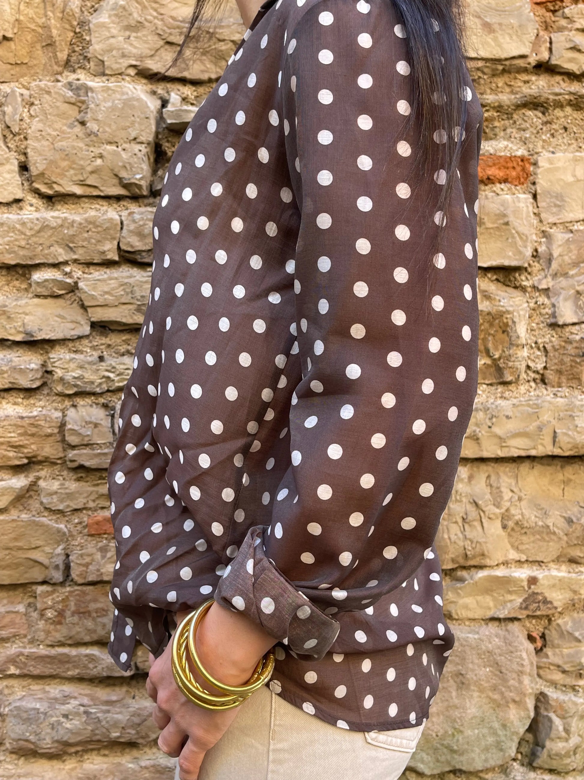 Chemisier POIS - Chocolat Marguerite