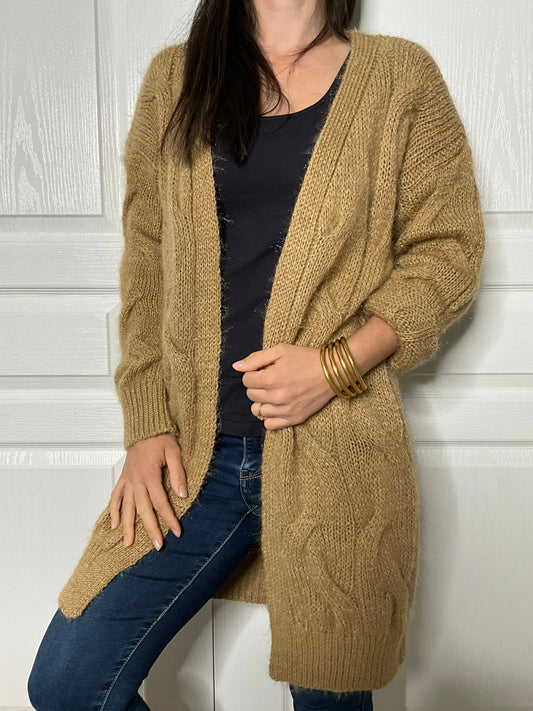 Gilet ANABELLE - Camel Marguerite