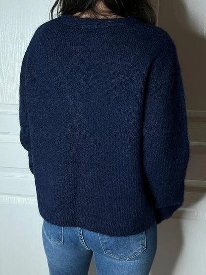 Gilet BIANCA Bleu marine Marguerite