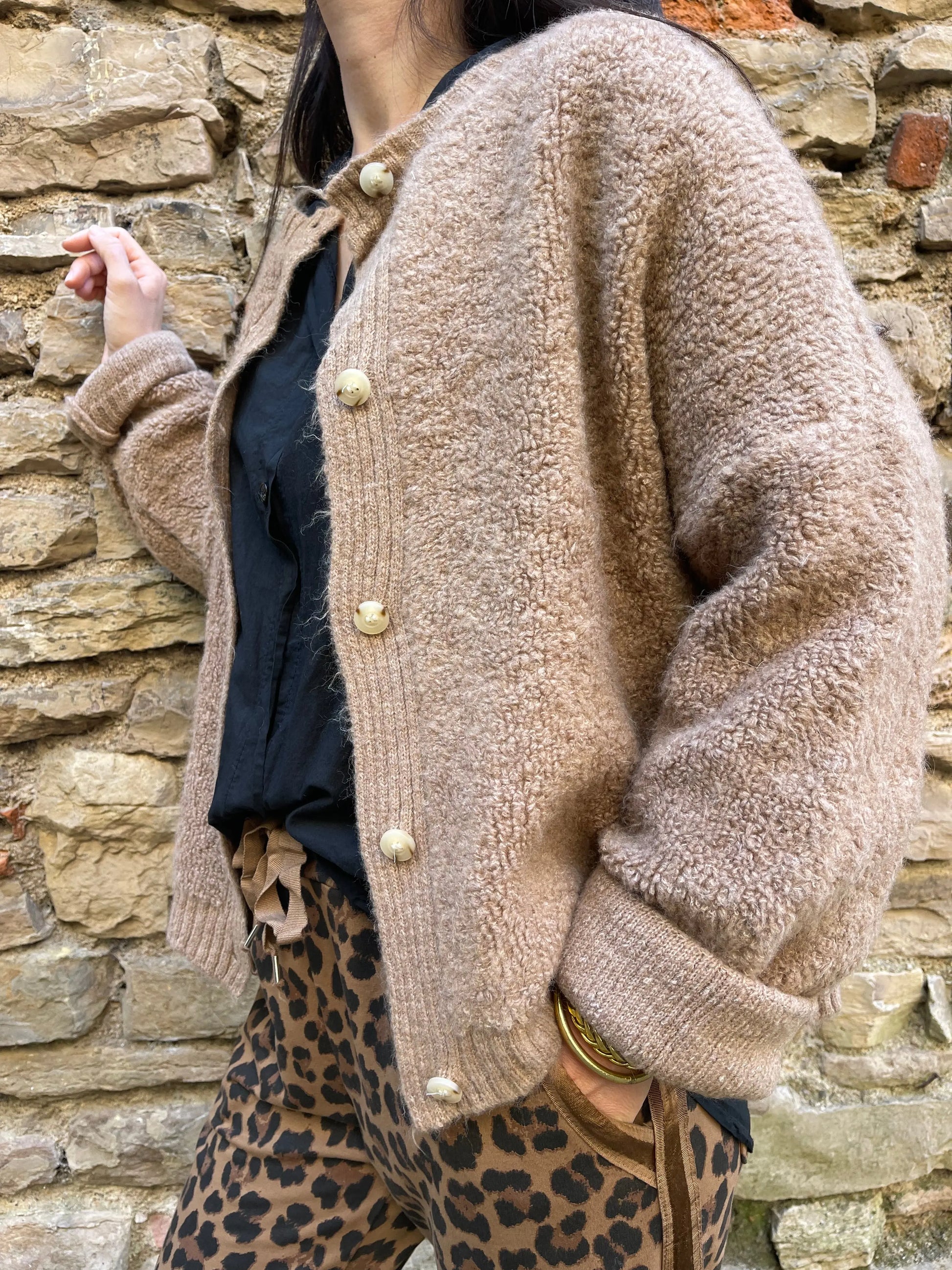 Gilet DANY - Camel Marguerite