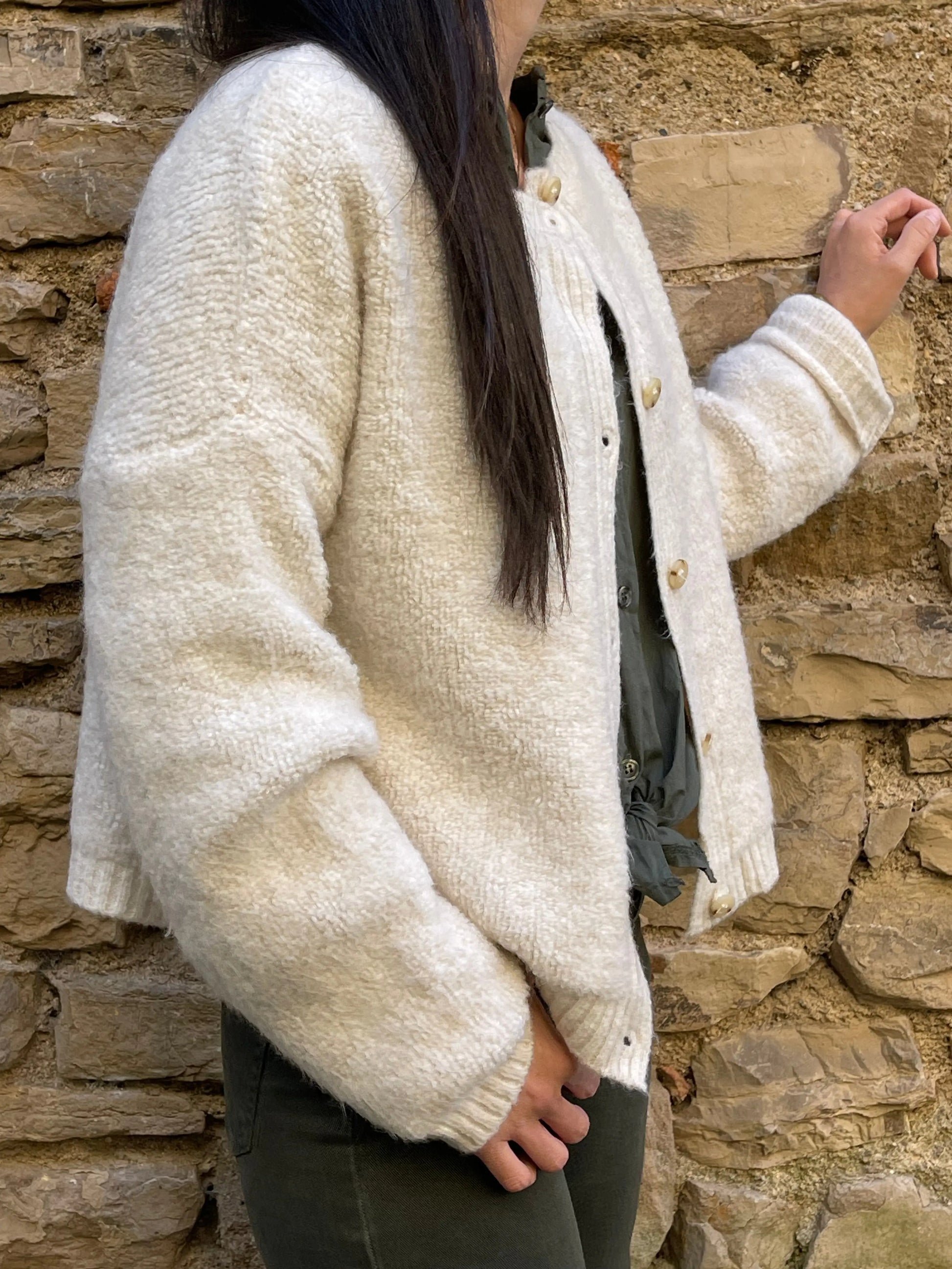 Gilet DANY - Ecru Marguerite