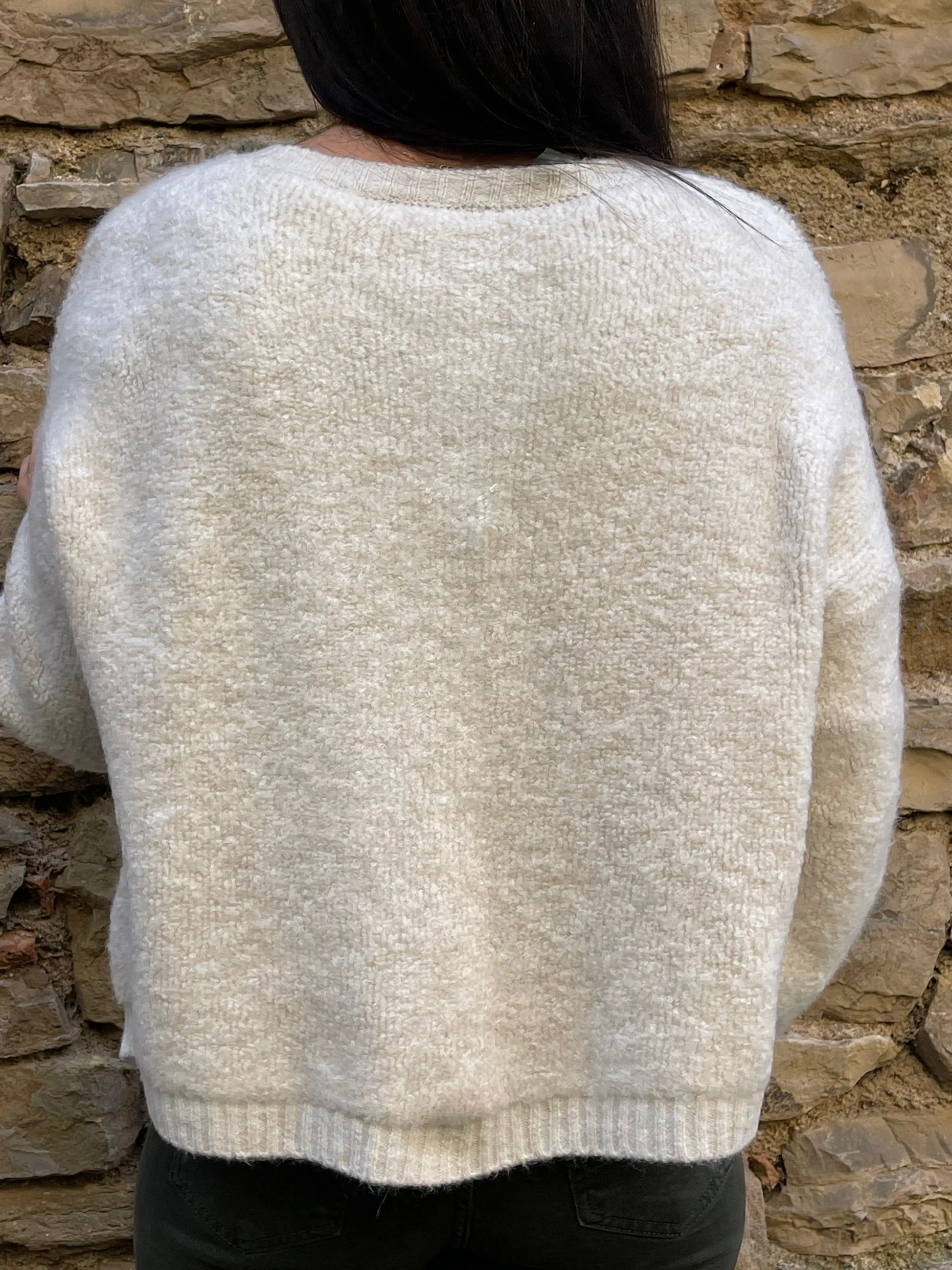 Gilet DANY - Ecru Marguerite