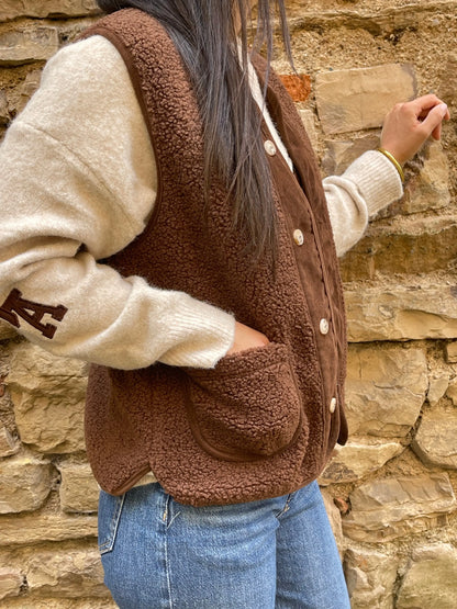 Gilet DOUDOU - Chocolat Marguerite