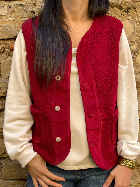 Gilet DOUDOU - Rouge Marguerite